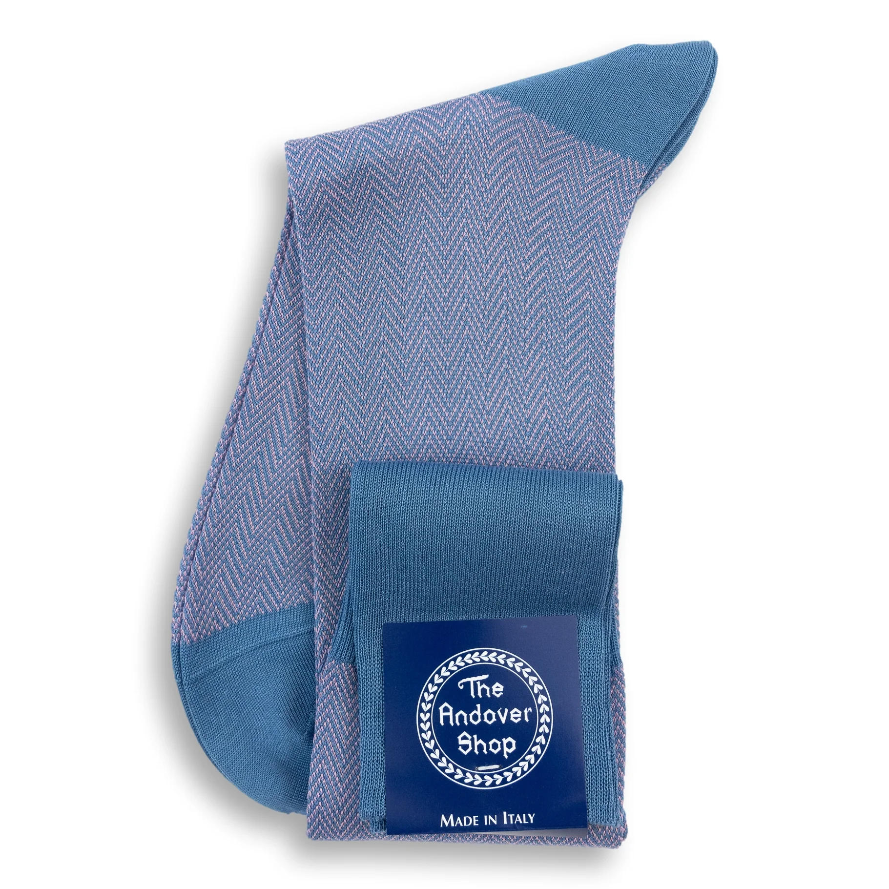 Over-the-Calf Cotton Herringbone Dress Sock - Image 4