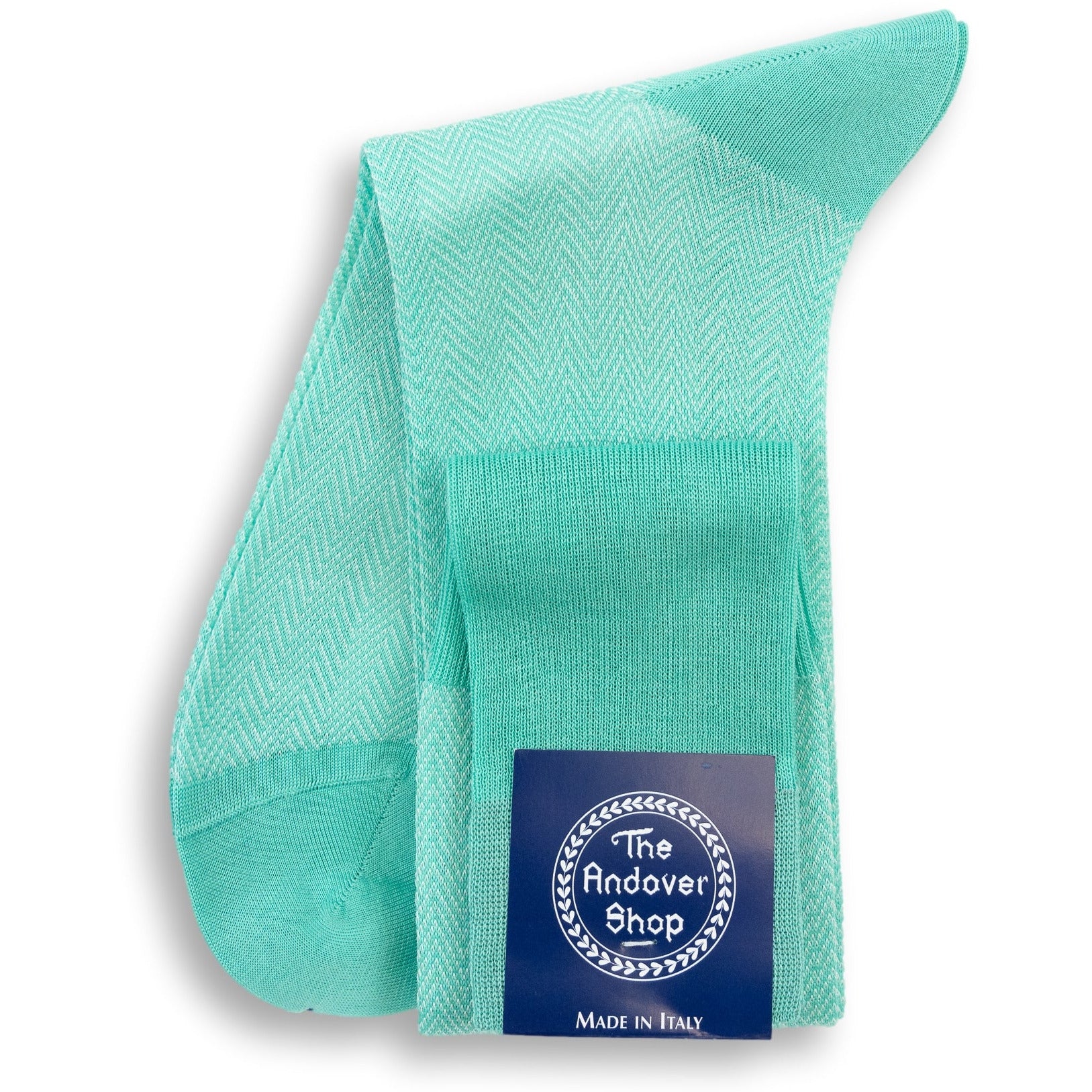 Over-the-Calf Cotton Herringbone Dress Sock - Image 6