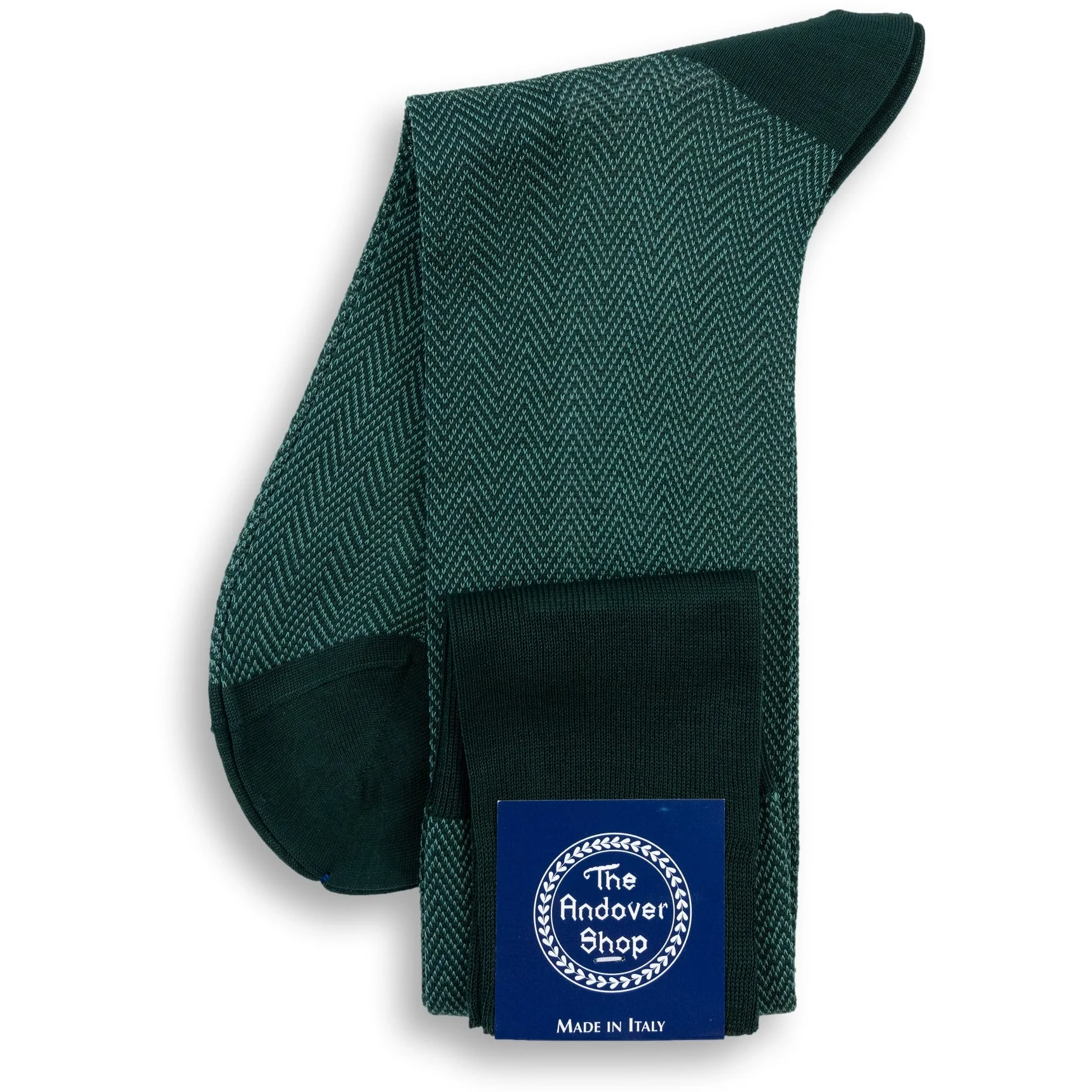 Over-the-Calf Cotton Herringbone Dress Sock - Image 7