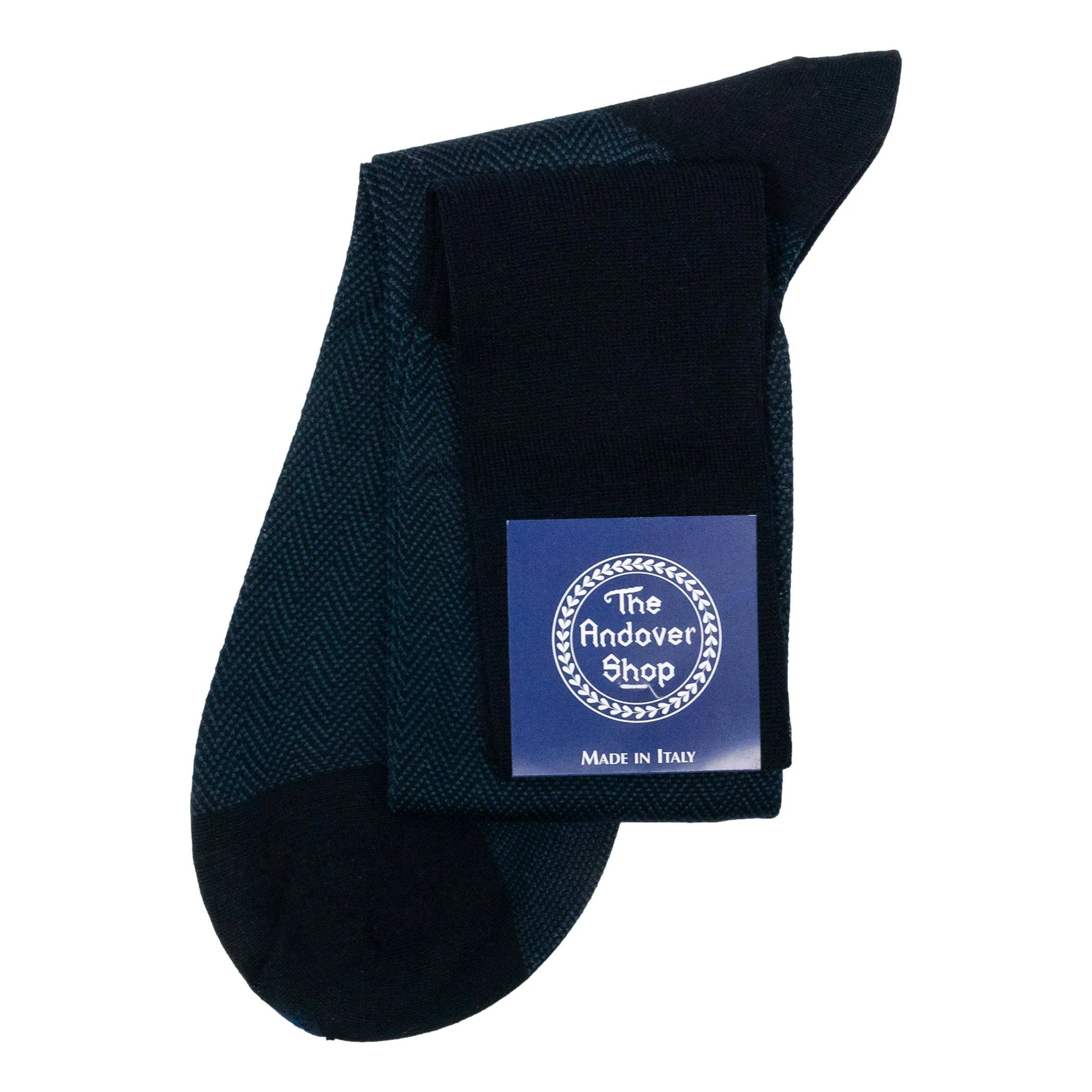 Over-the-Calf Cotton Herringbone Dress Sock - Image 8