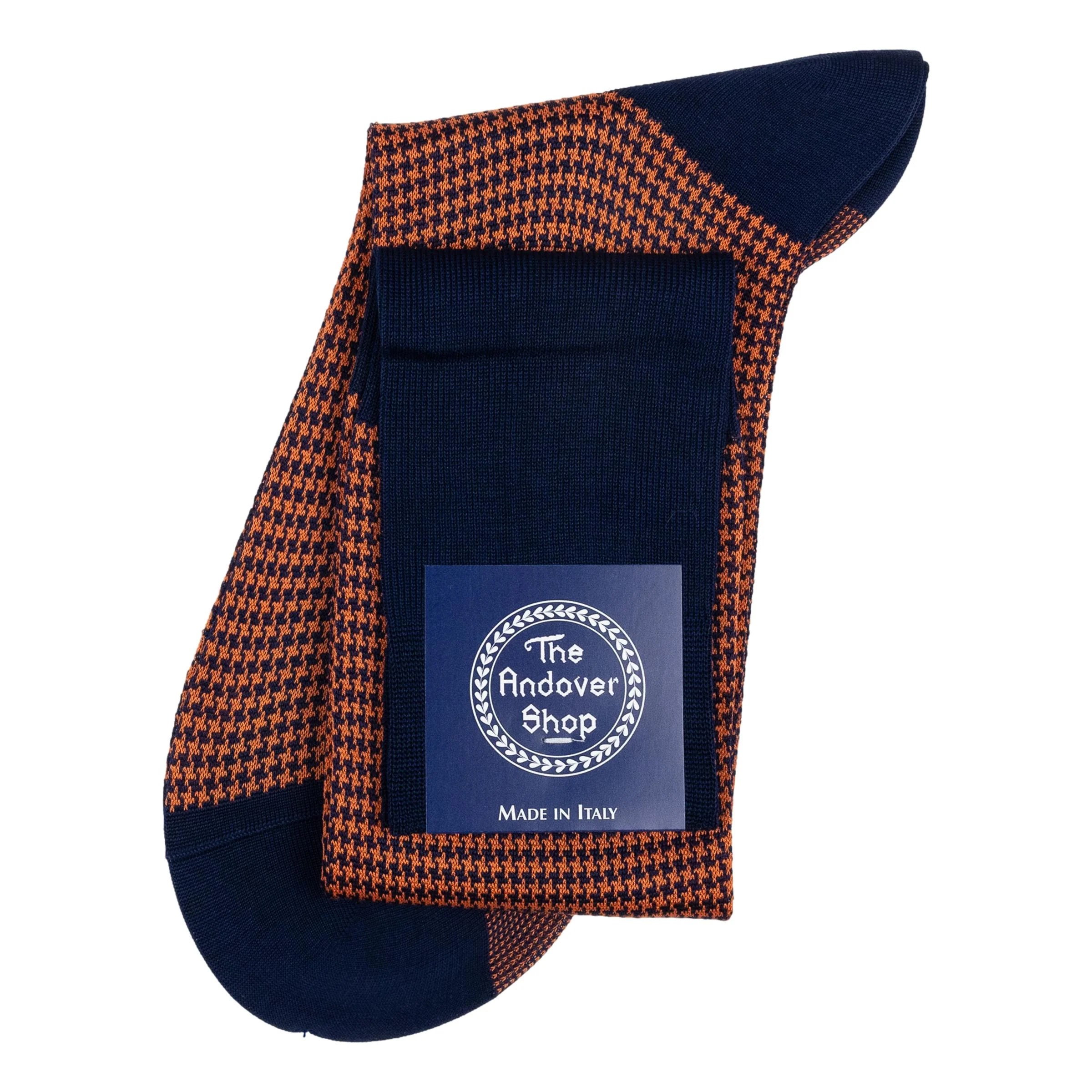 Over-the-Calf Cotton Houndstooth Dress Sock - Image 3