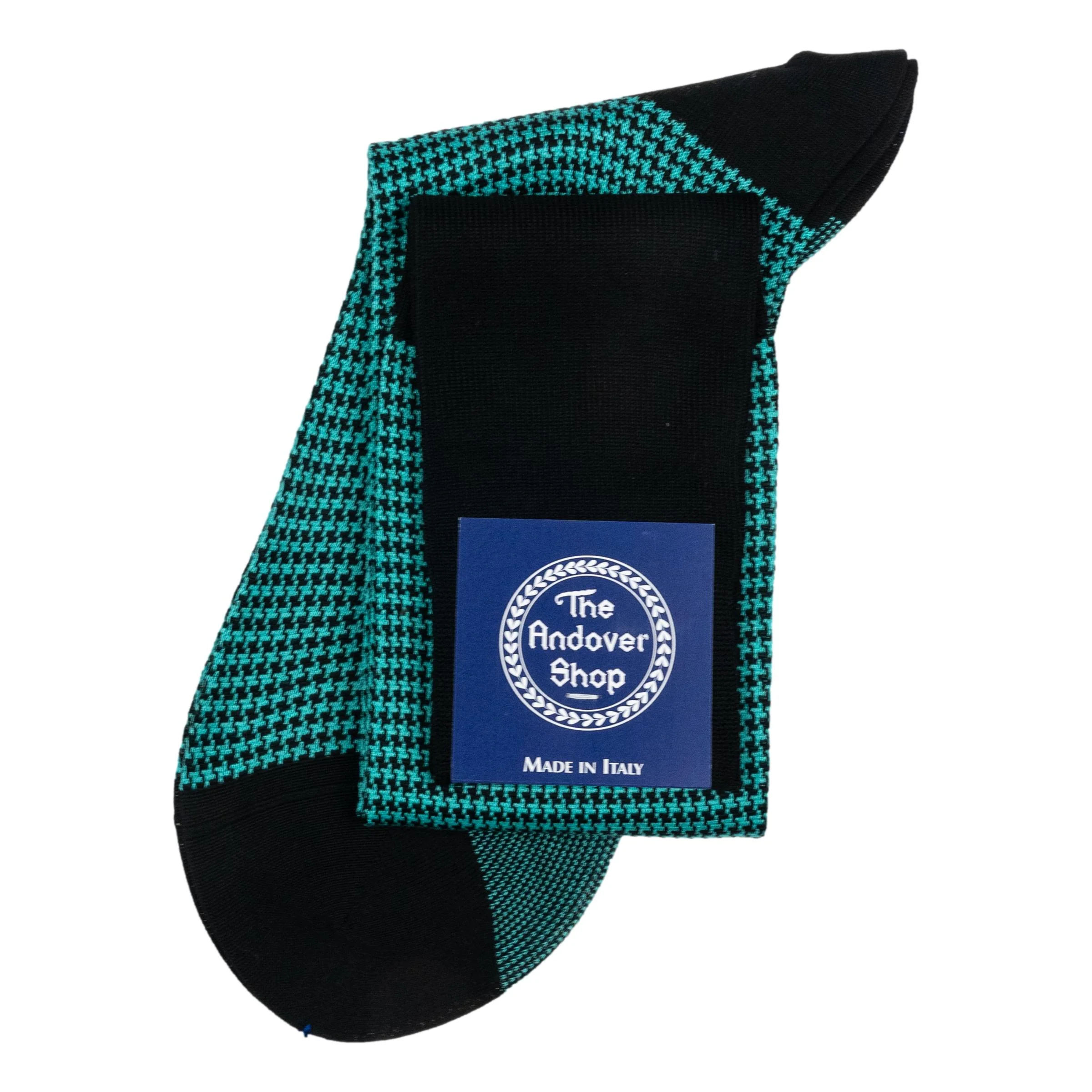 Over-the-Calf Cotton Houndstooth Dress Sock - Image 4