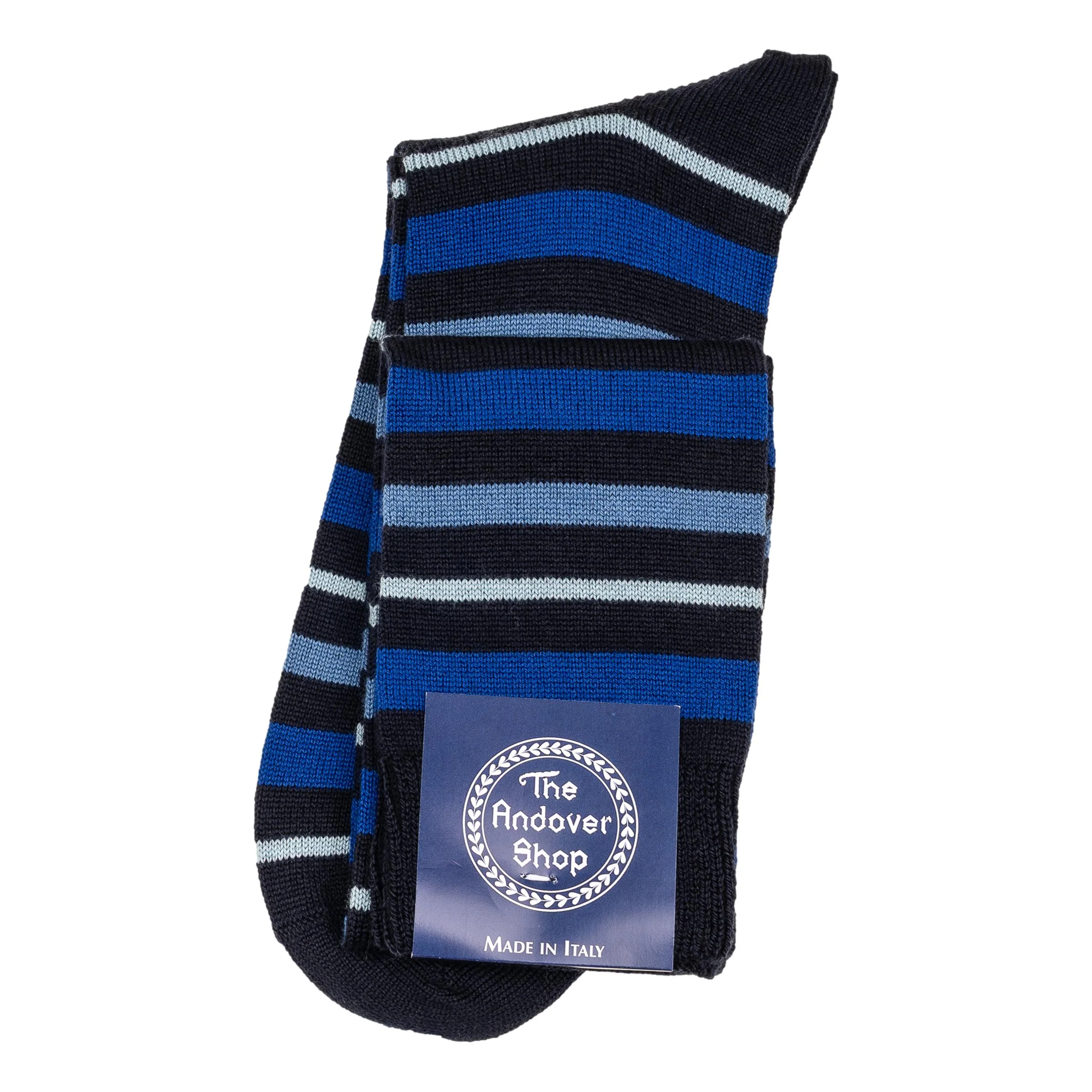 Over-the-Calf Wool Multi-Stripe Dress Sock - Image 3