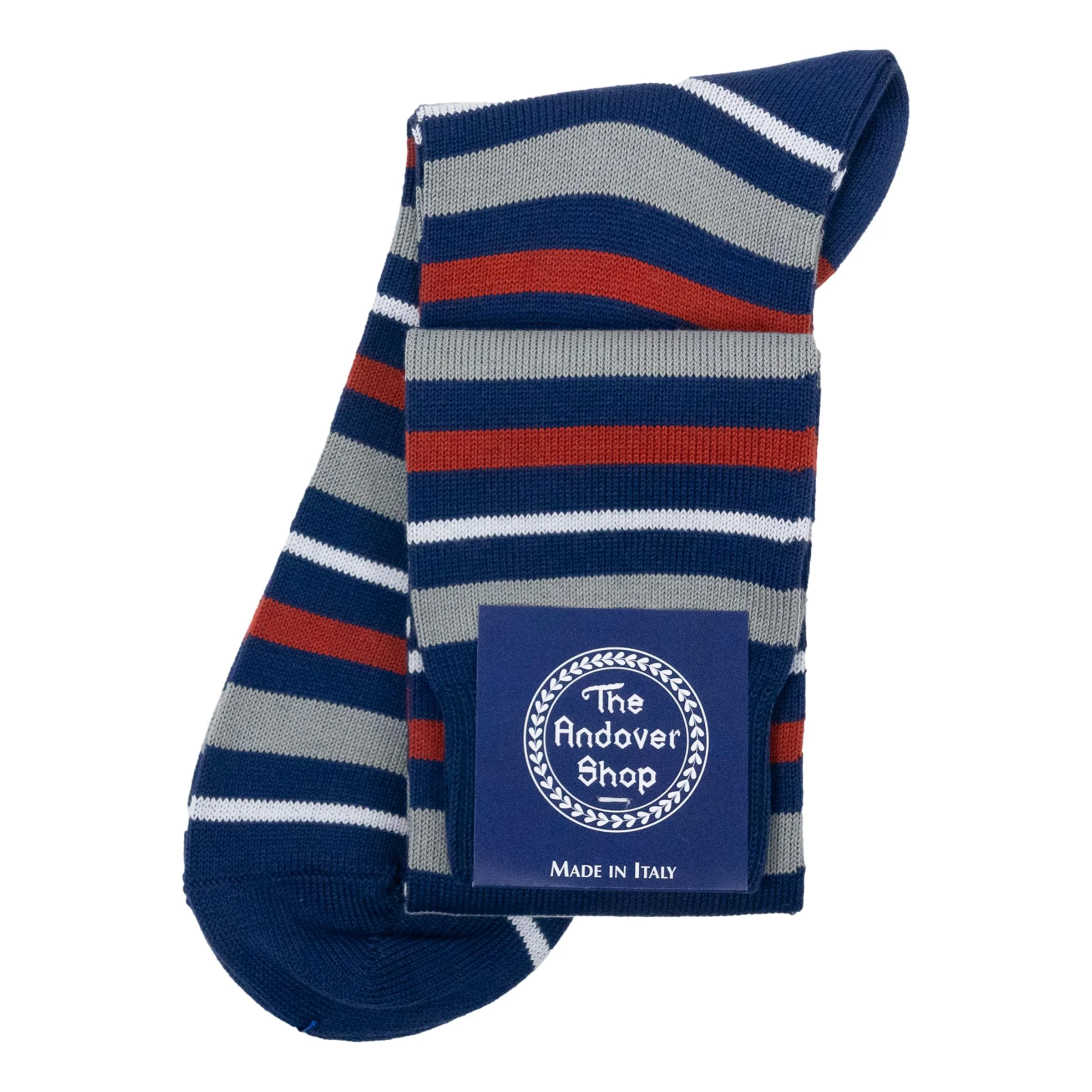 Over-the-Calf Wool Multi-Stripe Dress Sock - Image 4