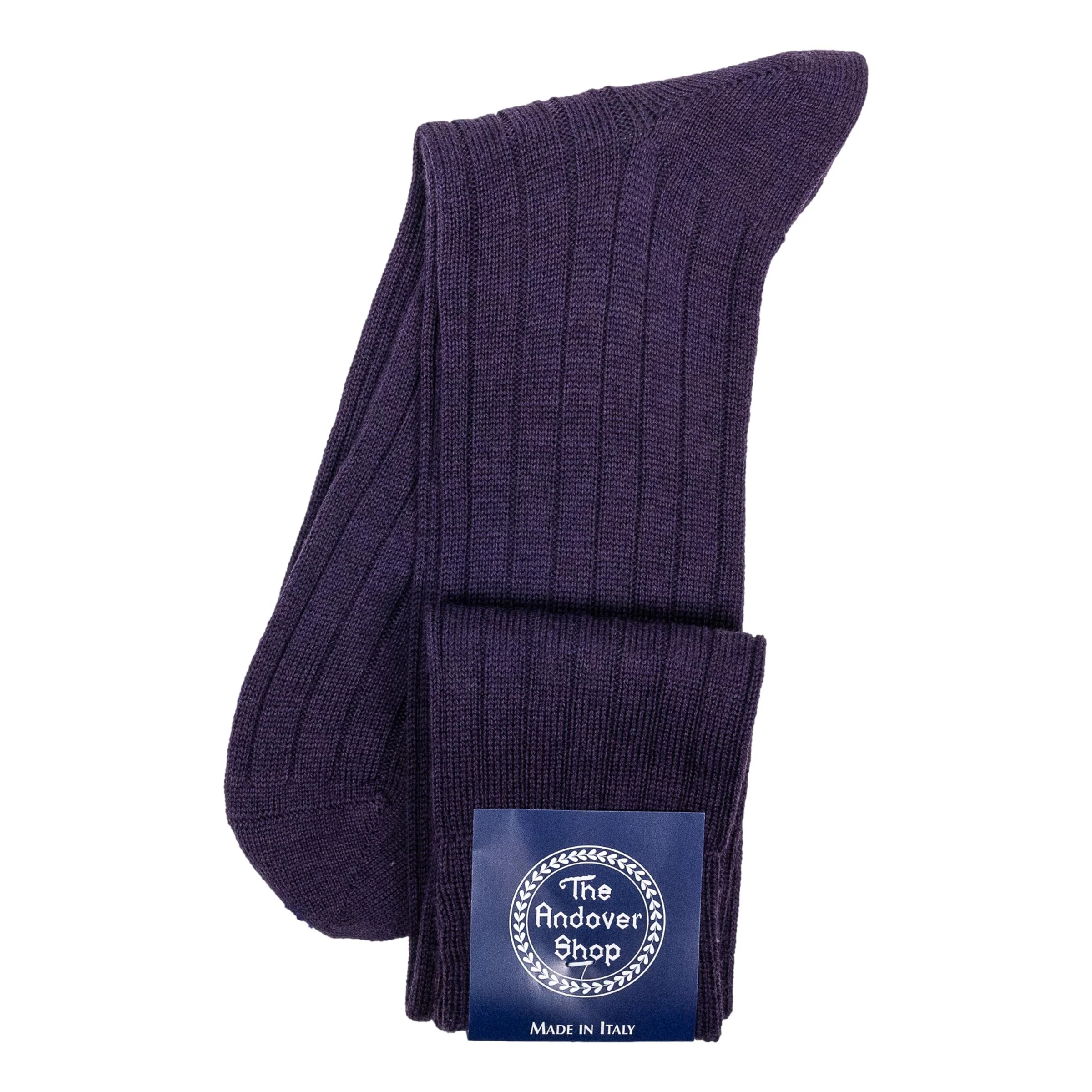 Over the Calf Ribbed Wool Dress Socks - Image 13