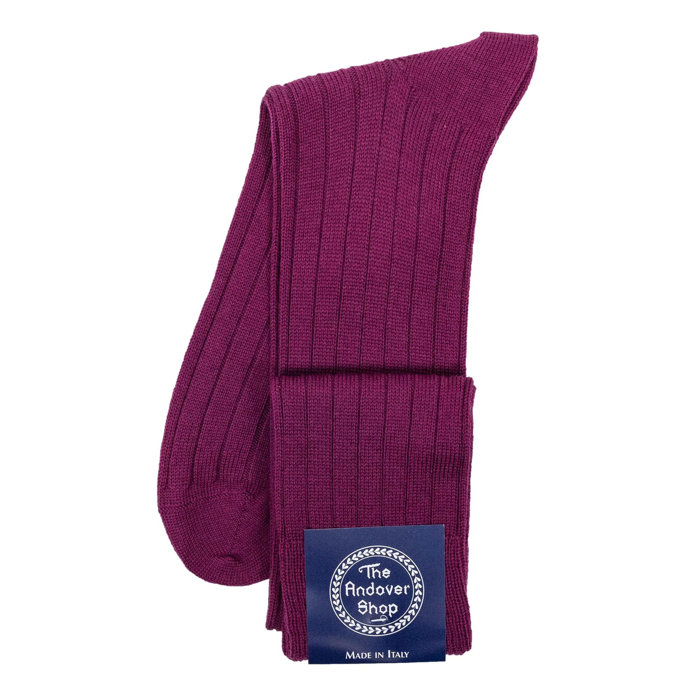 Over the Calf Ribbed Wool Dress Socks - Image 3