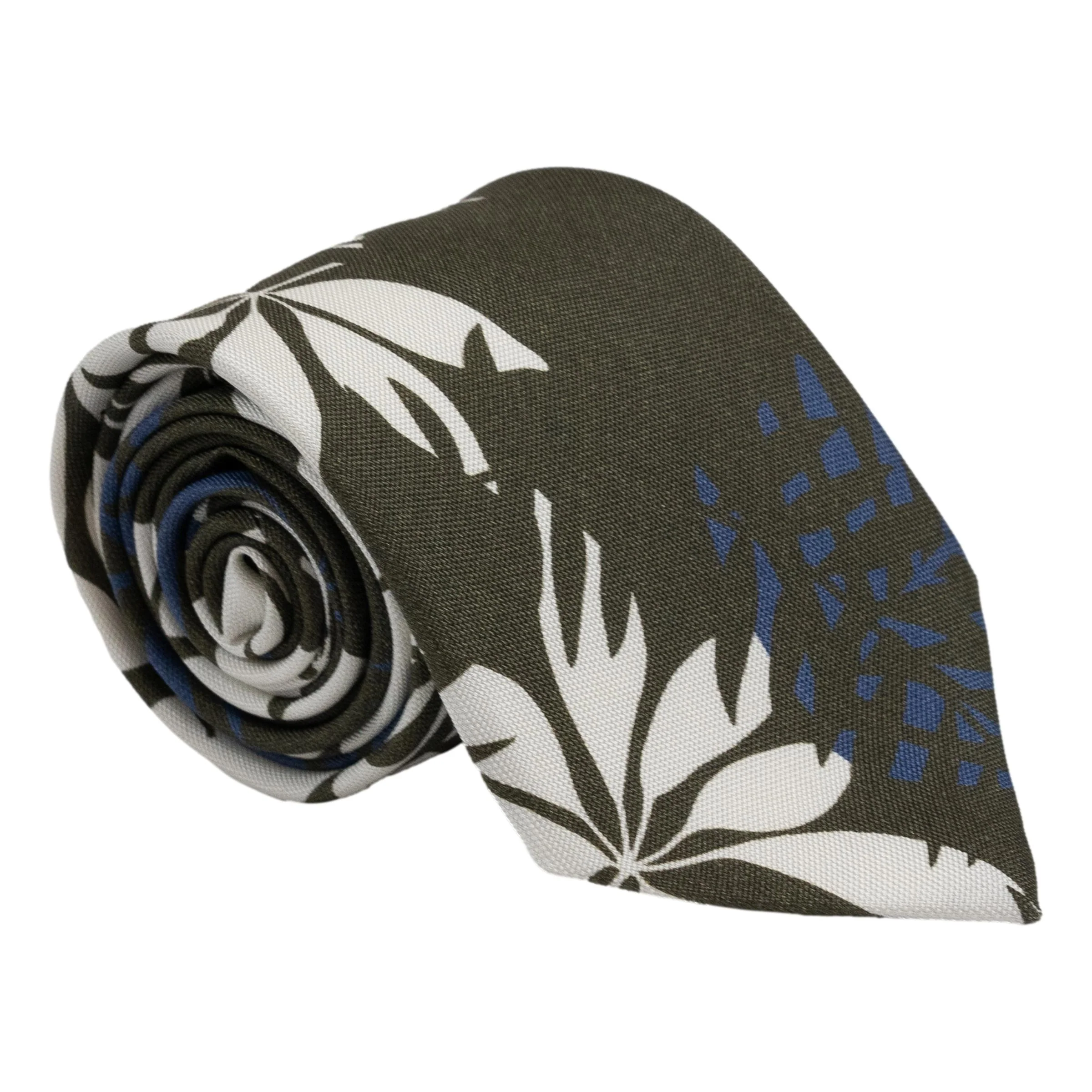 Palms Floral Pattern Silk Tie - Image 2