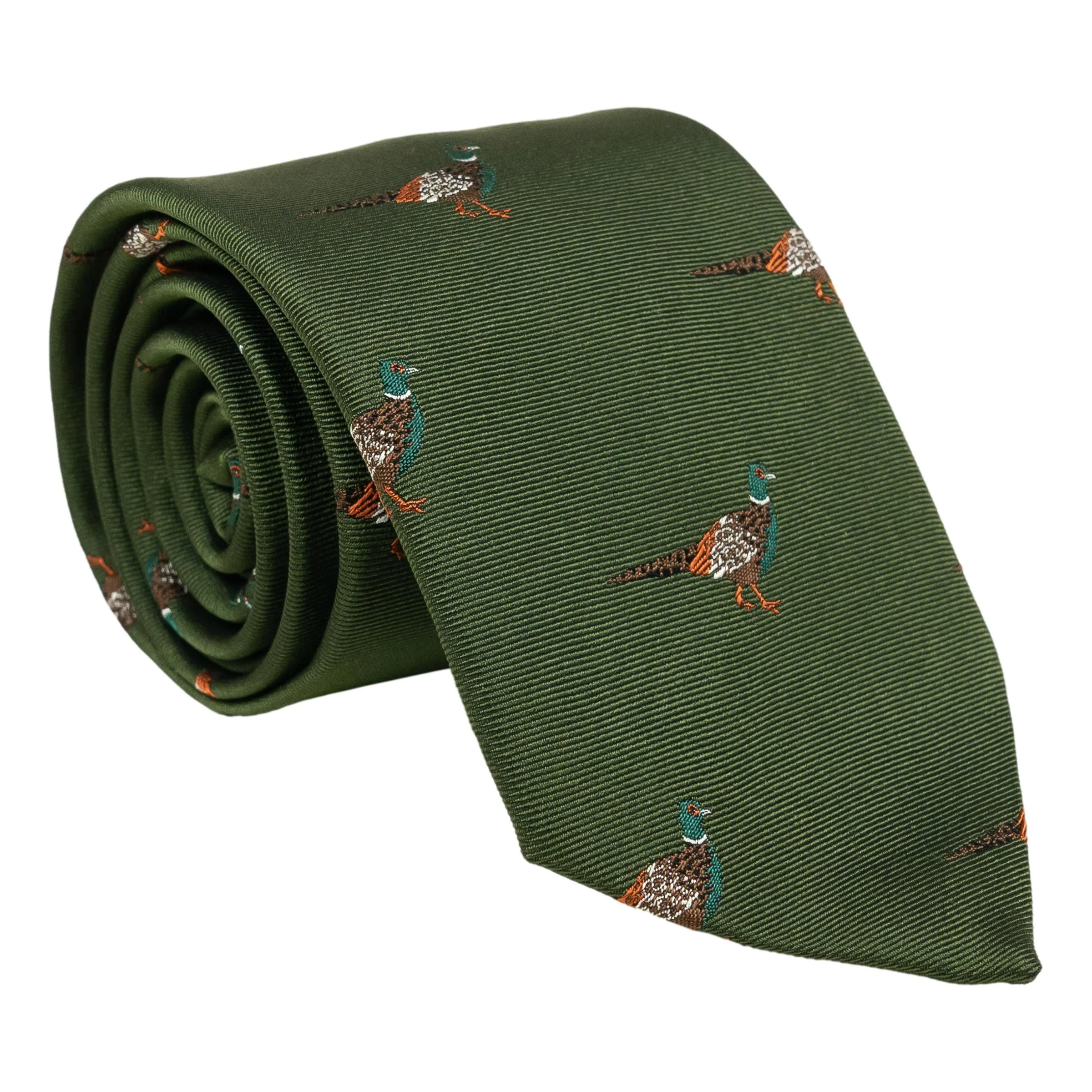 Pheasant Woven Silk Tie - Image 2