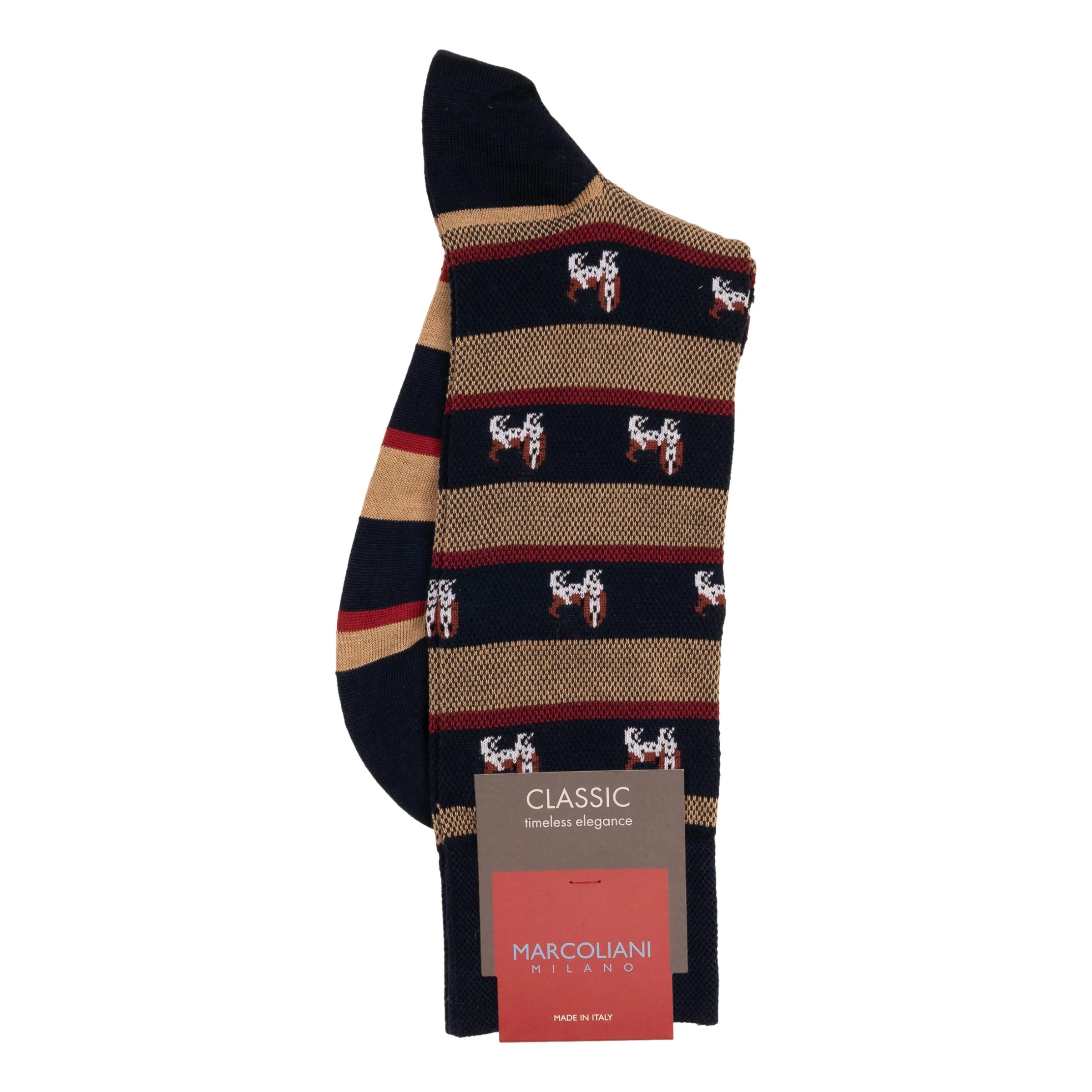 Pima Cotton Basset Hound Mid-Calf Dress Socks - Image 2