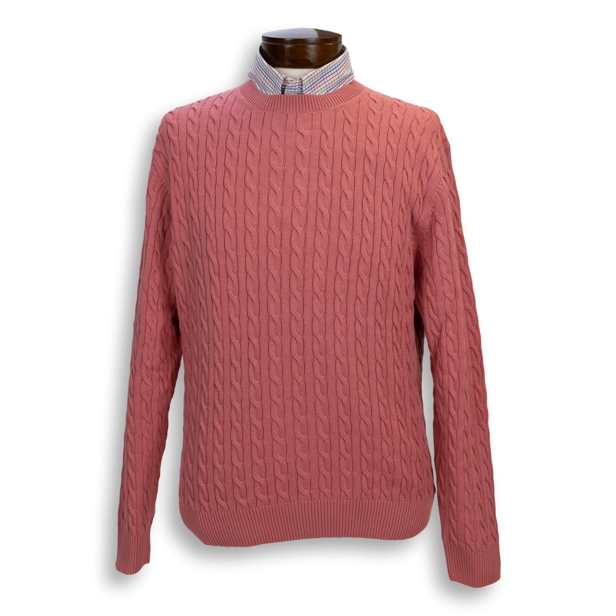 Pima Cotton Cable Crew Neck Sweater - Image 2