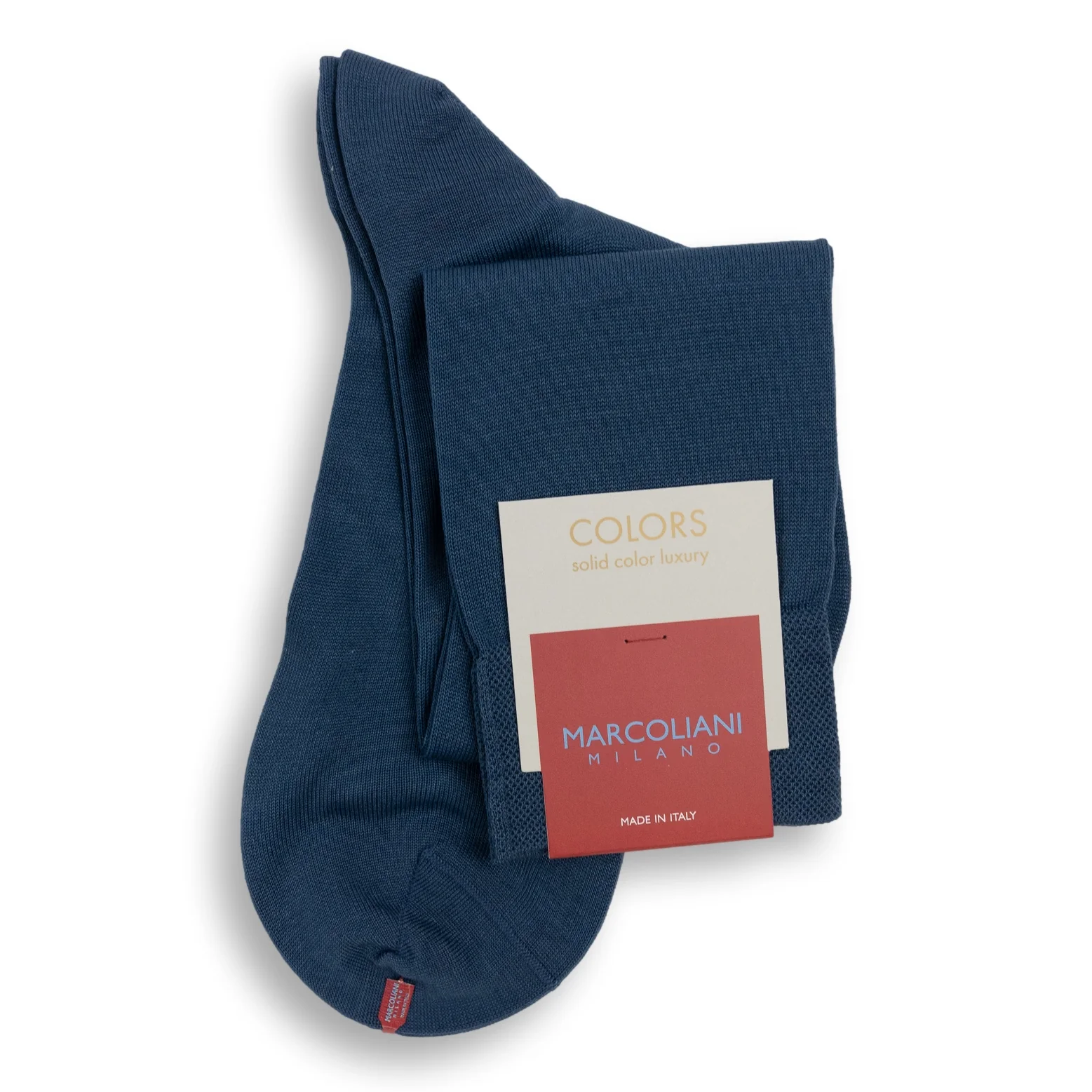 Pima Cotton Classic Plain Over-the-Calf Dress Socks - Image 2