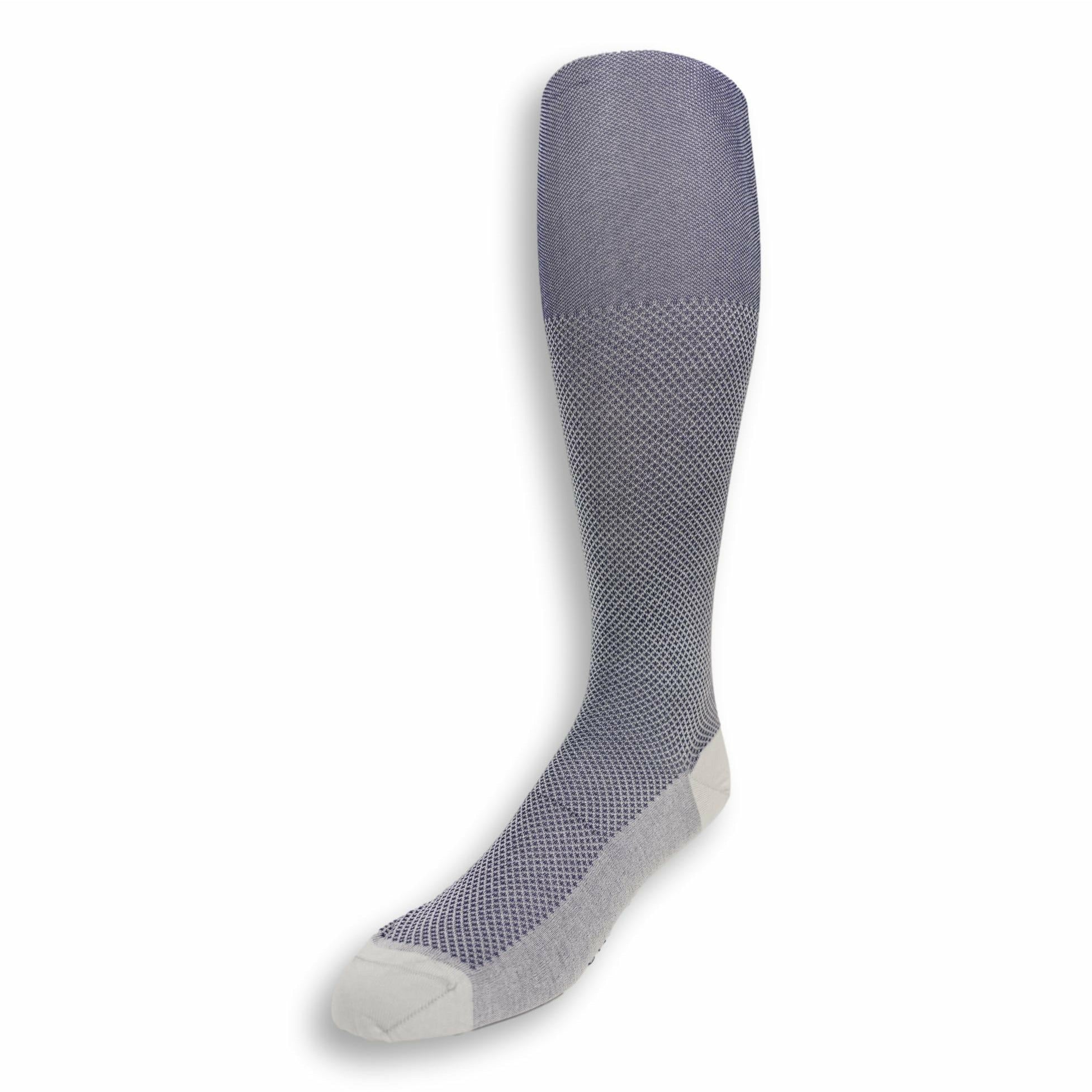 Pima Cotton Microargyle Over the Calf Dress Socks - Image 2