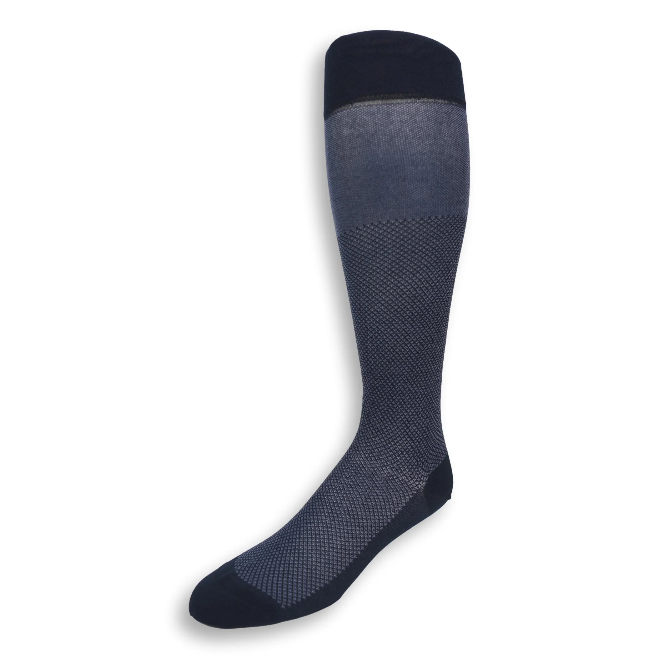 Pima Cotton Microargyle Over the Calf Dress Socks - Image 3