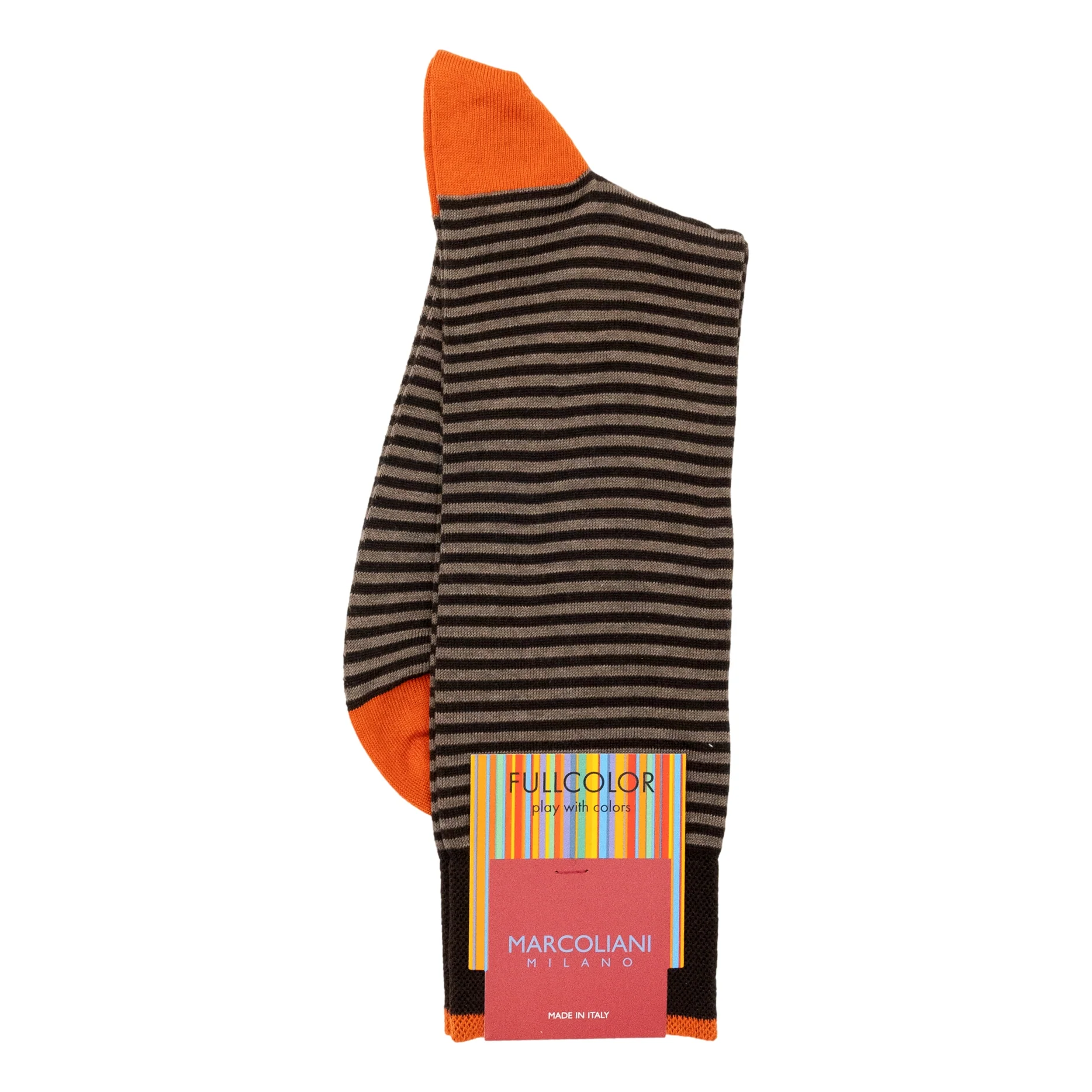Pima Cotton Palio Stripe Mid-Calf Dress Socks - Image 12