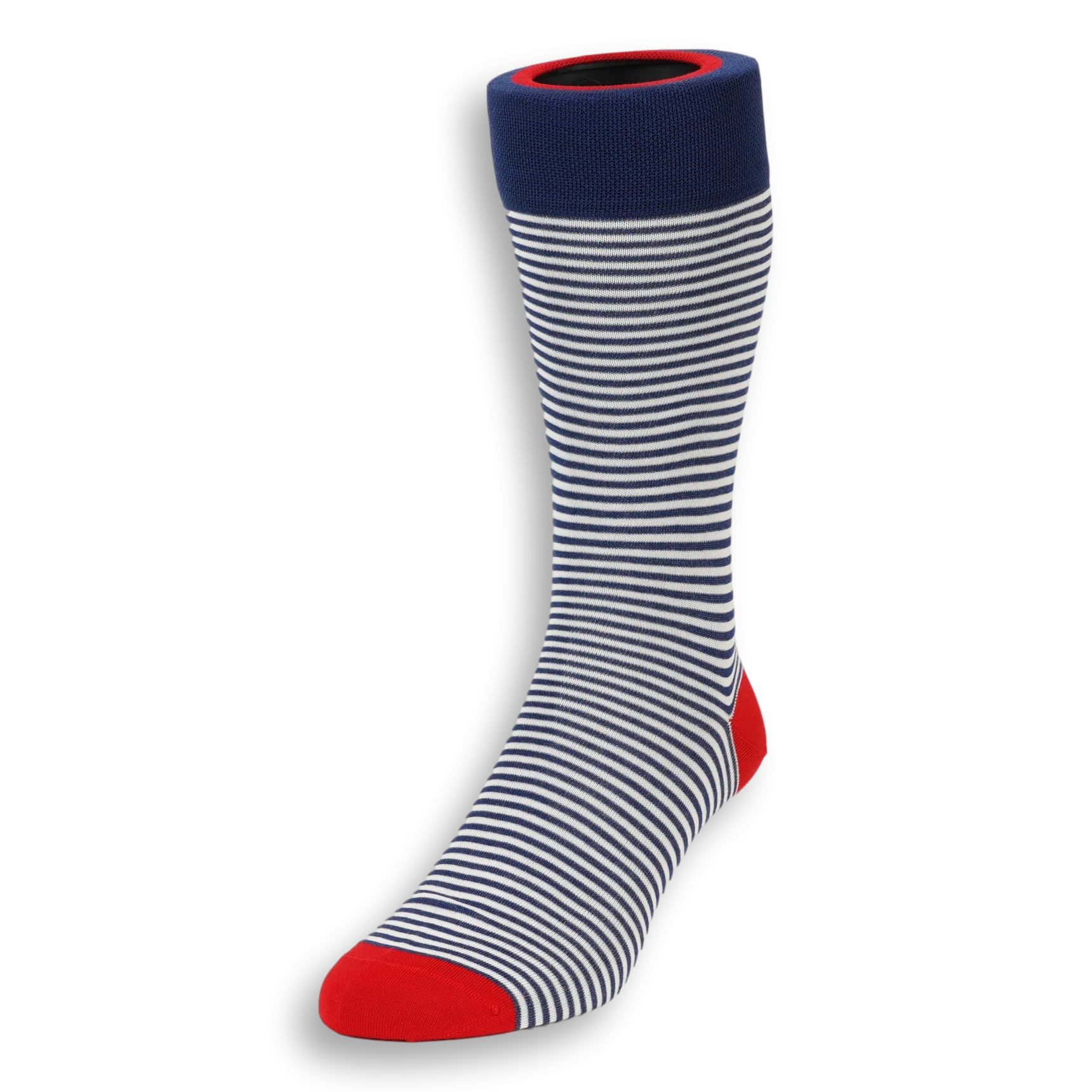 Pima Cotton Palio Stripe Mid-Calf Dress Socks - Image 15
