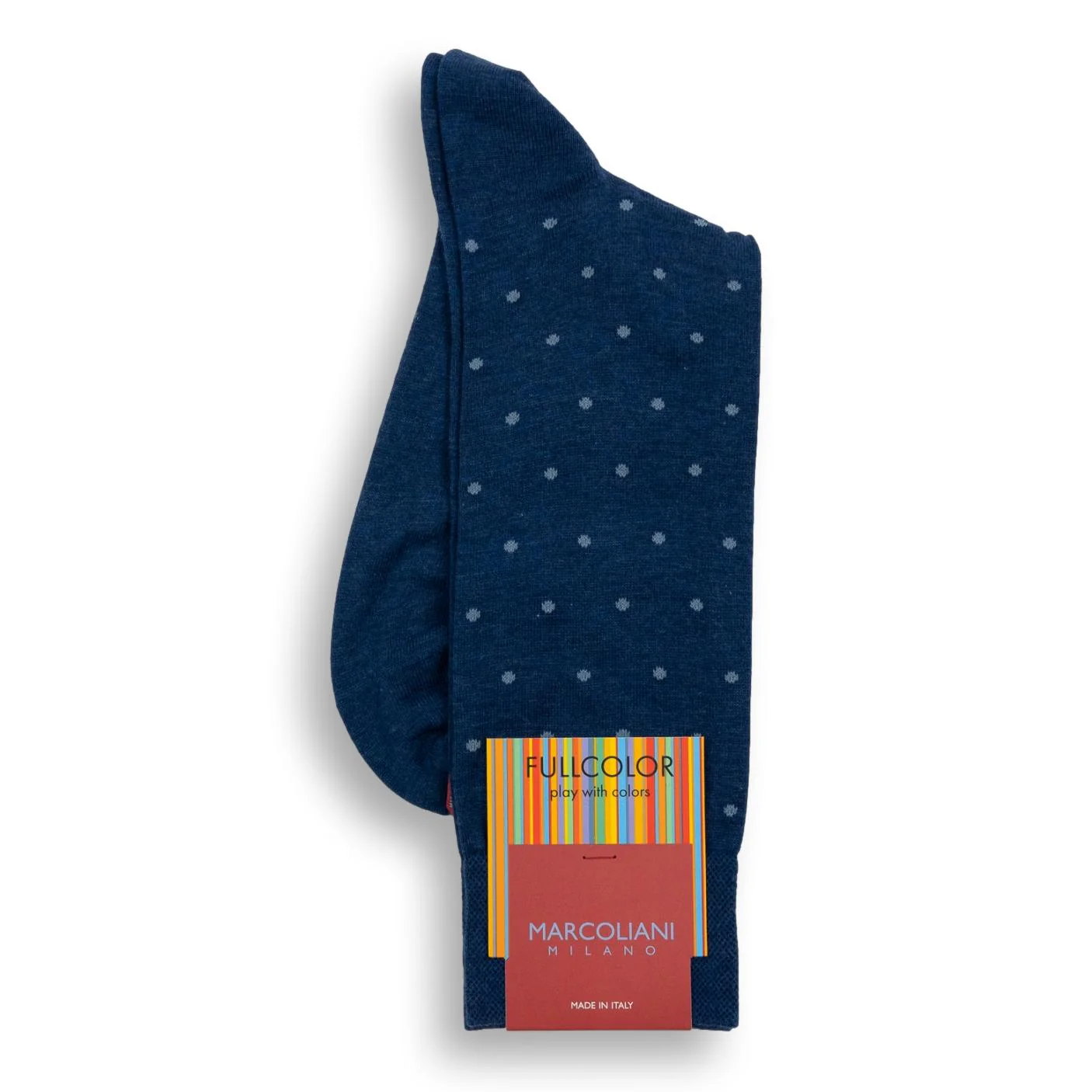 Pima Cotton Polka Dot Mid-Calf Dress Socks - Image 13