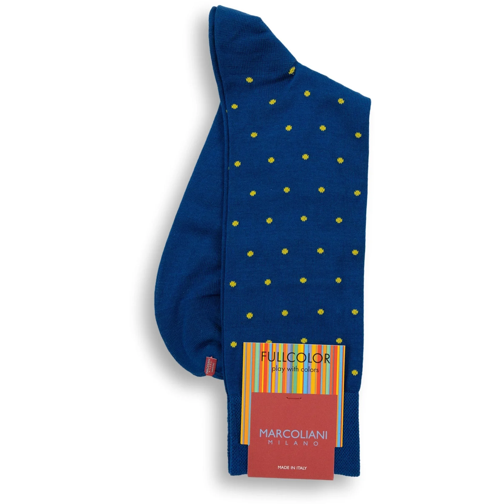 Pima Cotton Polka Dot Mid-Calf Dress Socks - Image 14