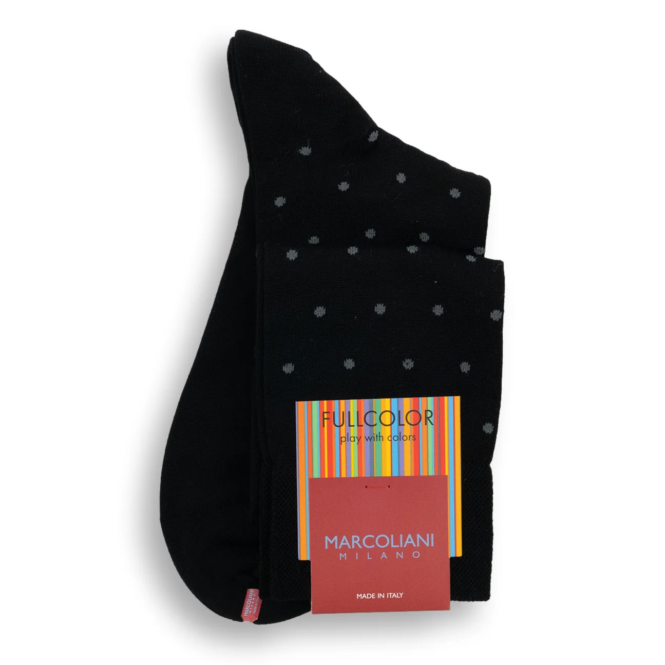 Pima Cotton Polka Dot Over the Calf Dress Socks - Image 10