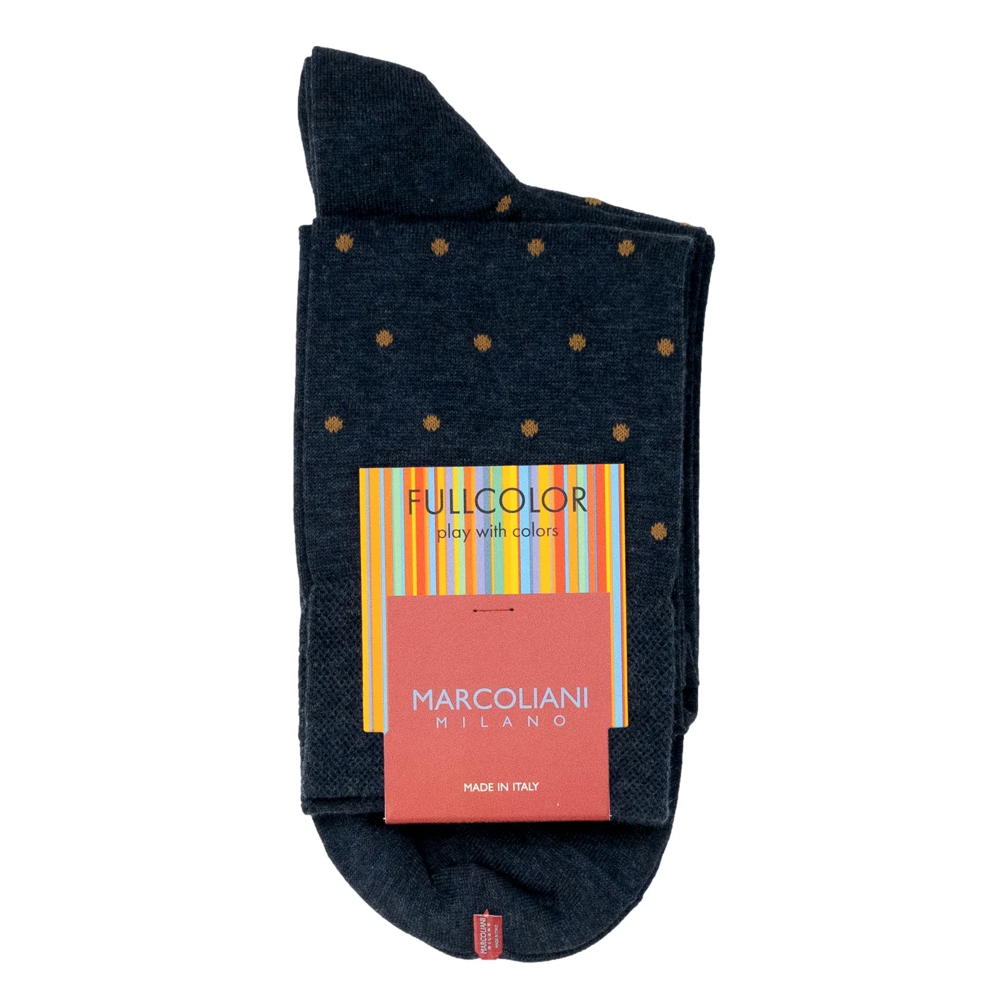 Pima Cotton Polka Dot Over the Calf Dress Socks - Image 5