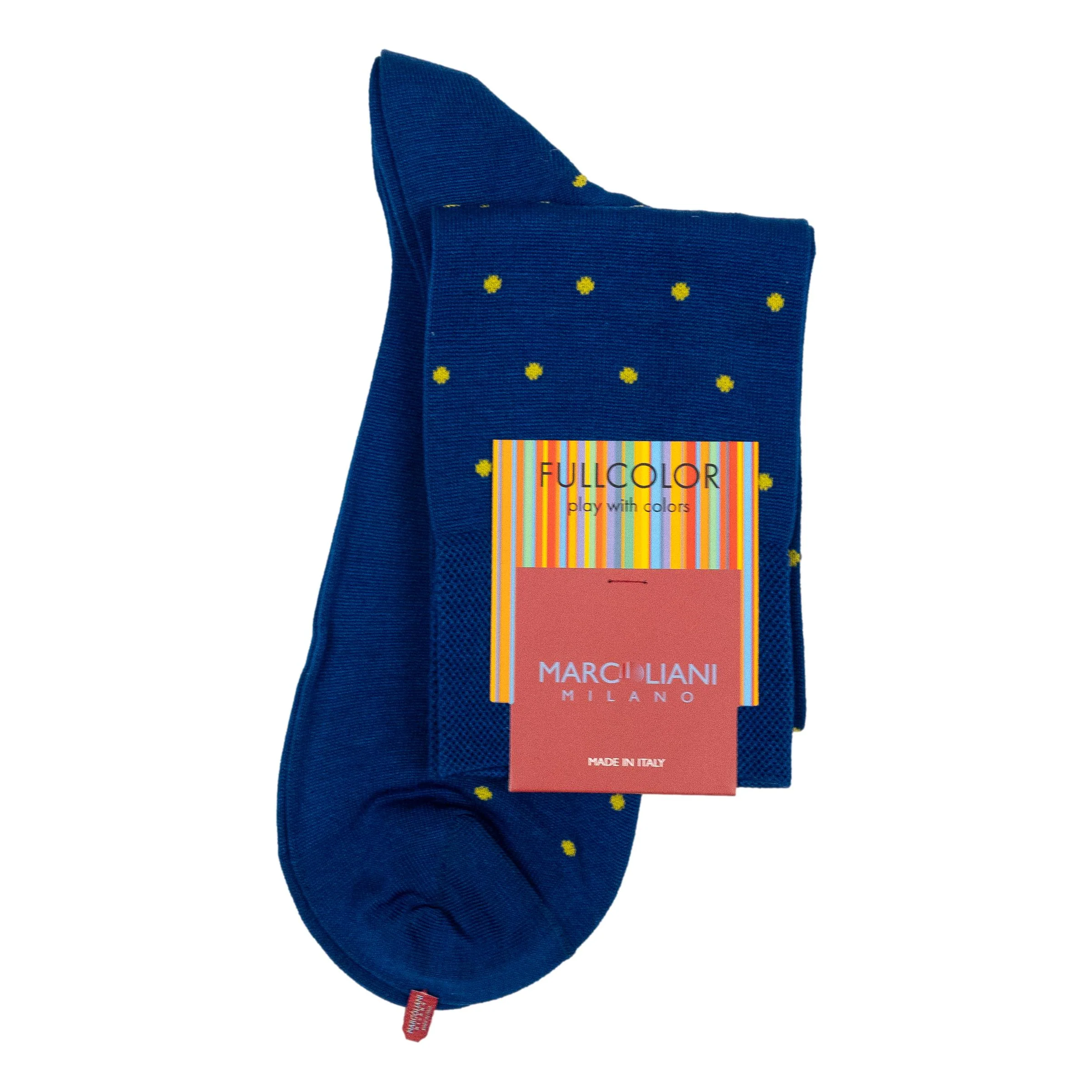 Pima Cotton Polka Dot Over the Calf Dress Socks - Image 6