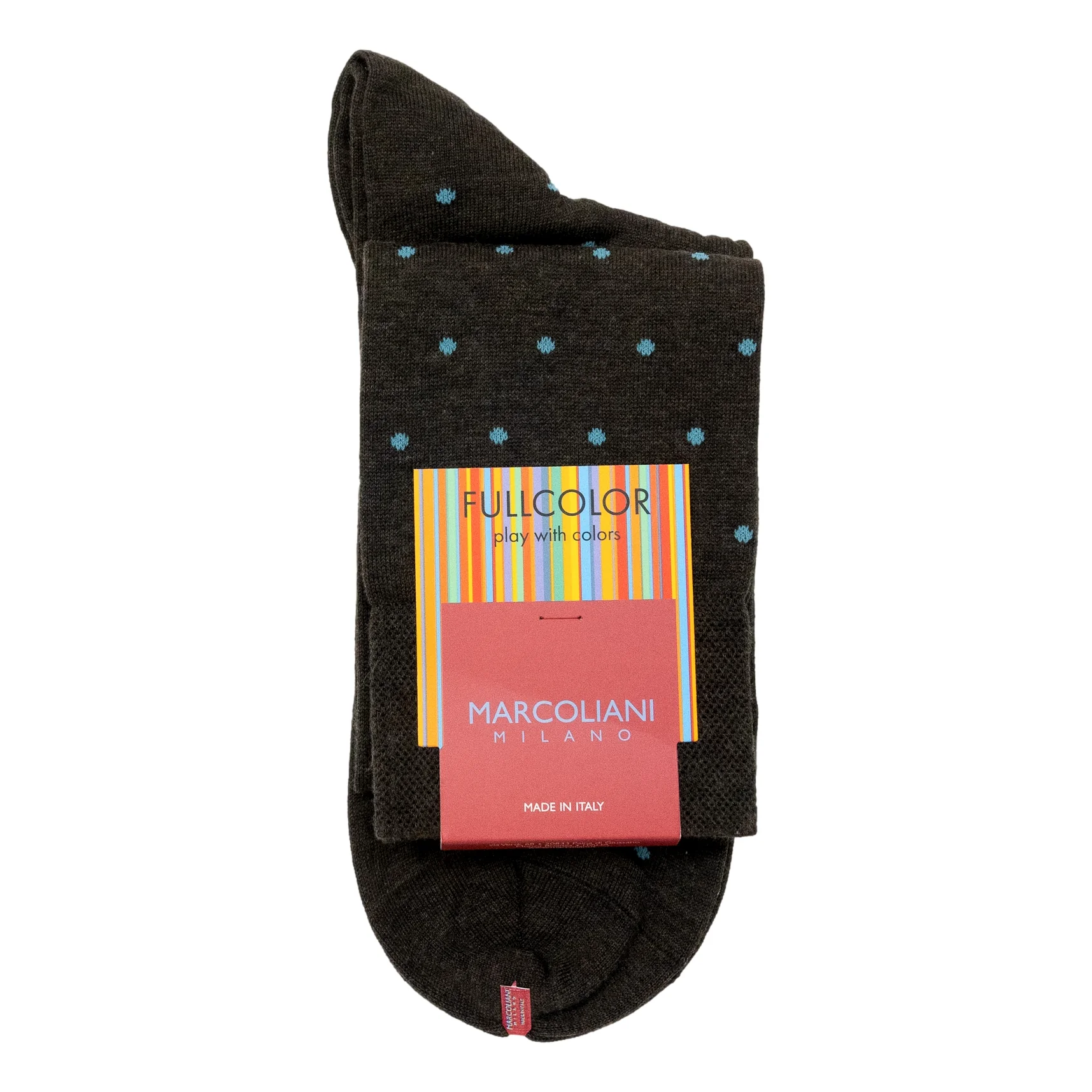 Pima Cotton Polka Dot Over the Calf Dress Socks - Image 7