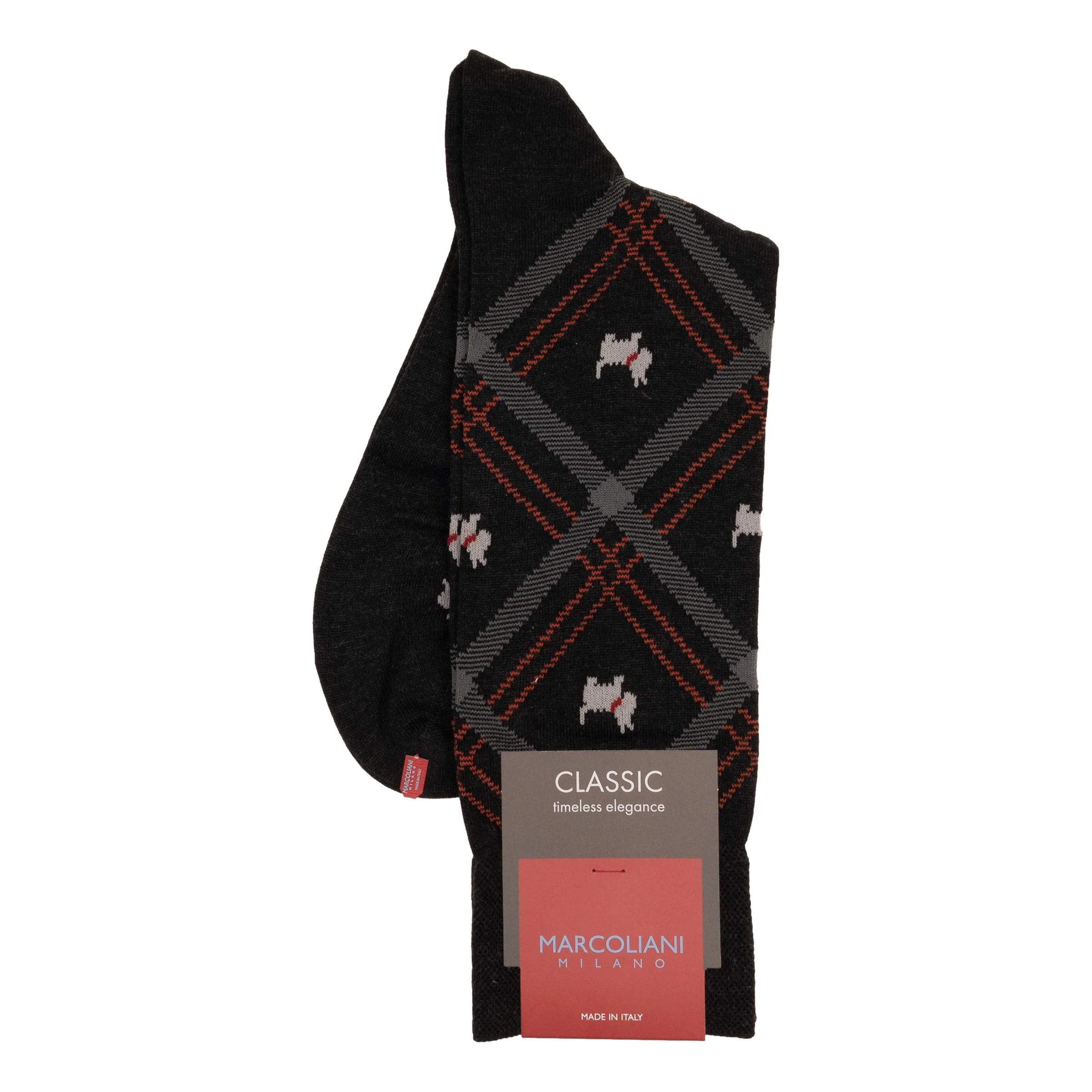 Pima Cotton Terrier Mid-Calf Dress Socks - Image 2