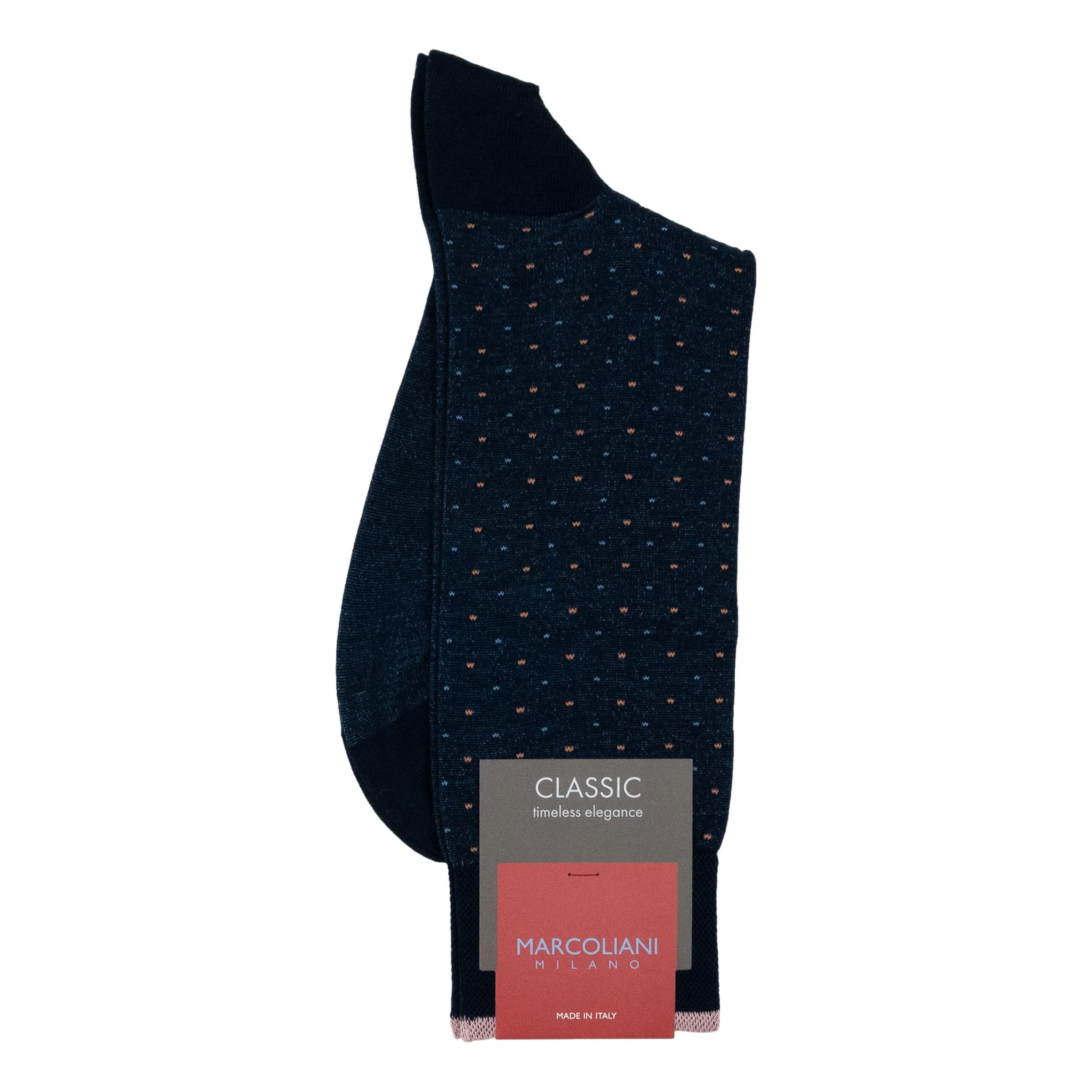 Pima Cotton Varese Pindot Mid-Calf Dress Socks - Image 2