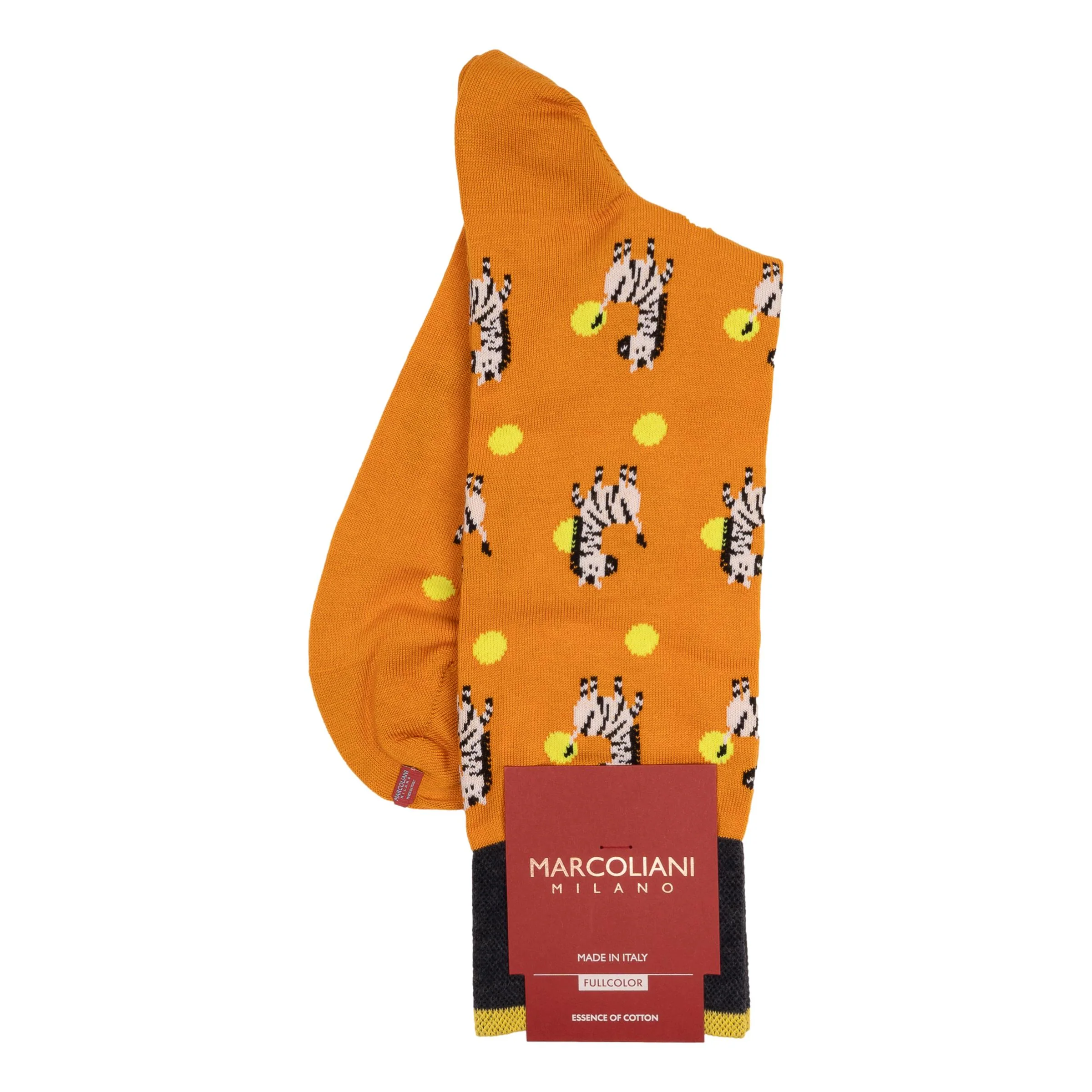 Pima Cotton Zebra Mid-Calf Dress Socks - Image 2