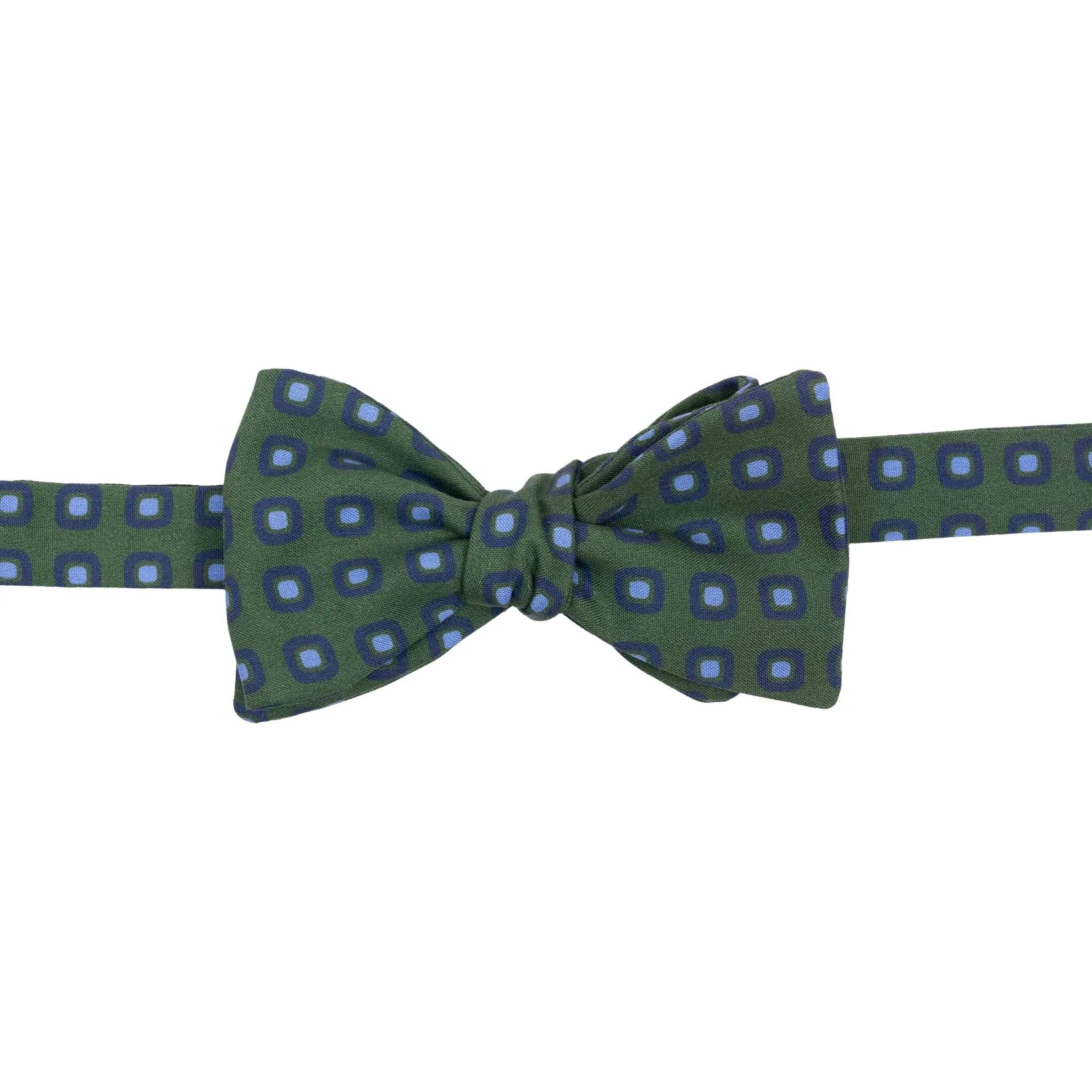 Pinkney Square Motif Silk Bow Tie - Image 3