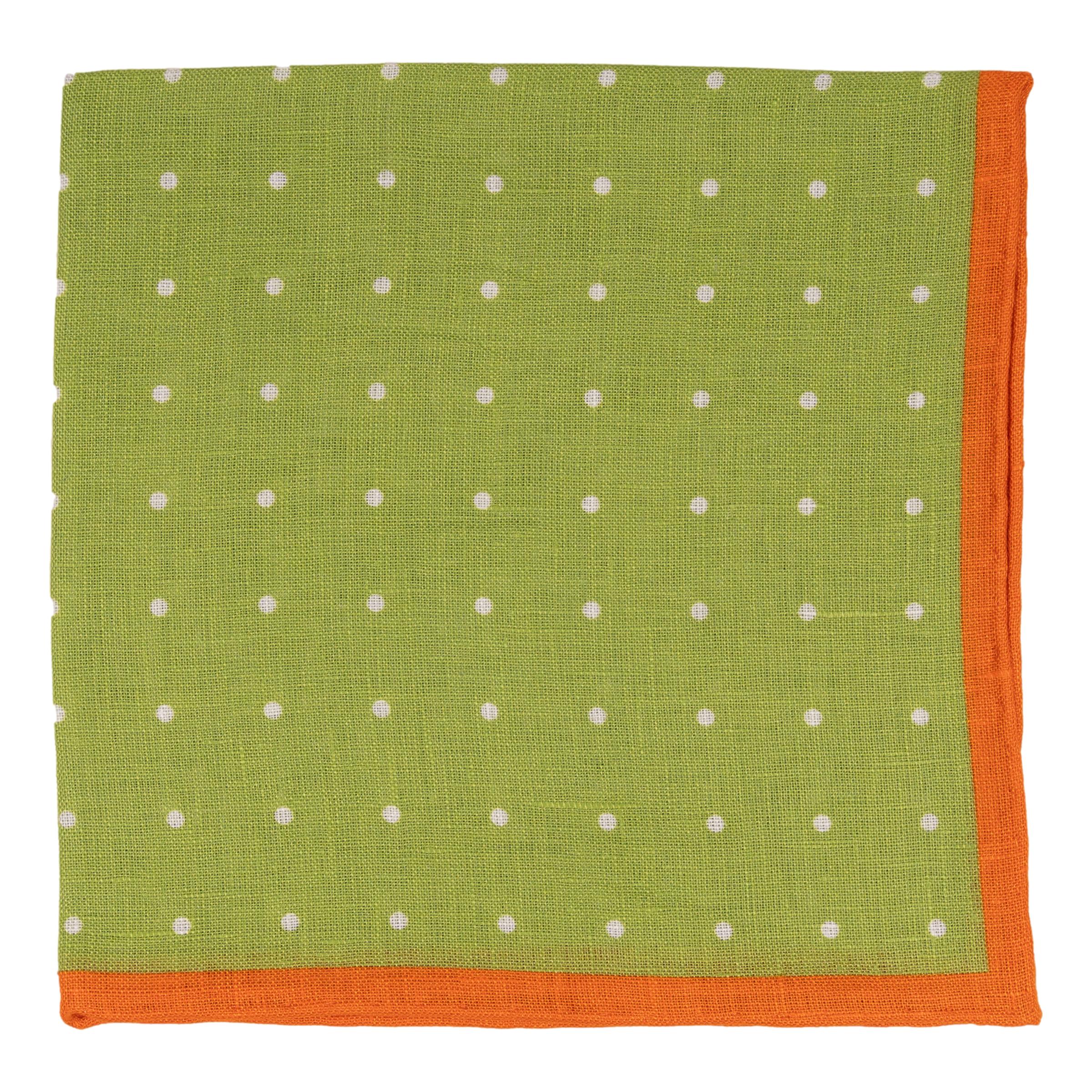 Polka Dot Linen Pocket Square - Image 3