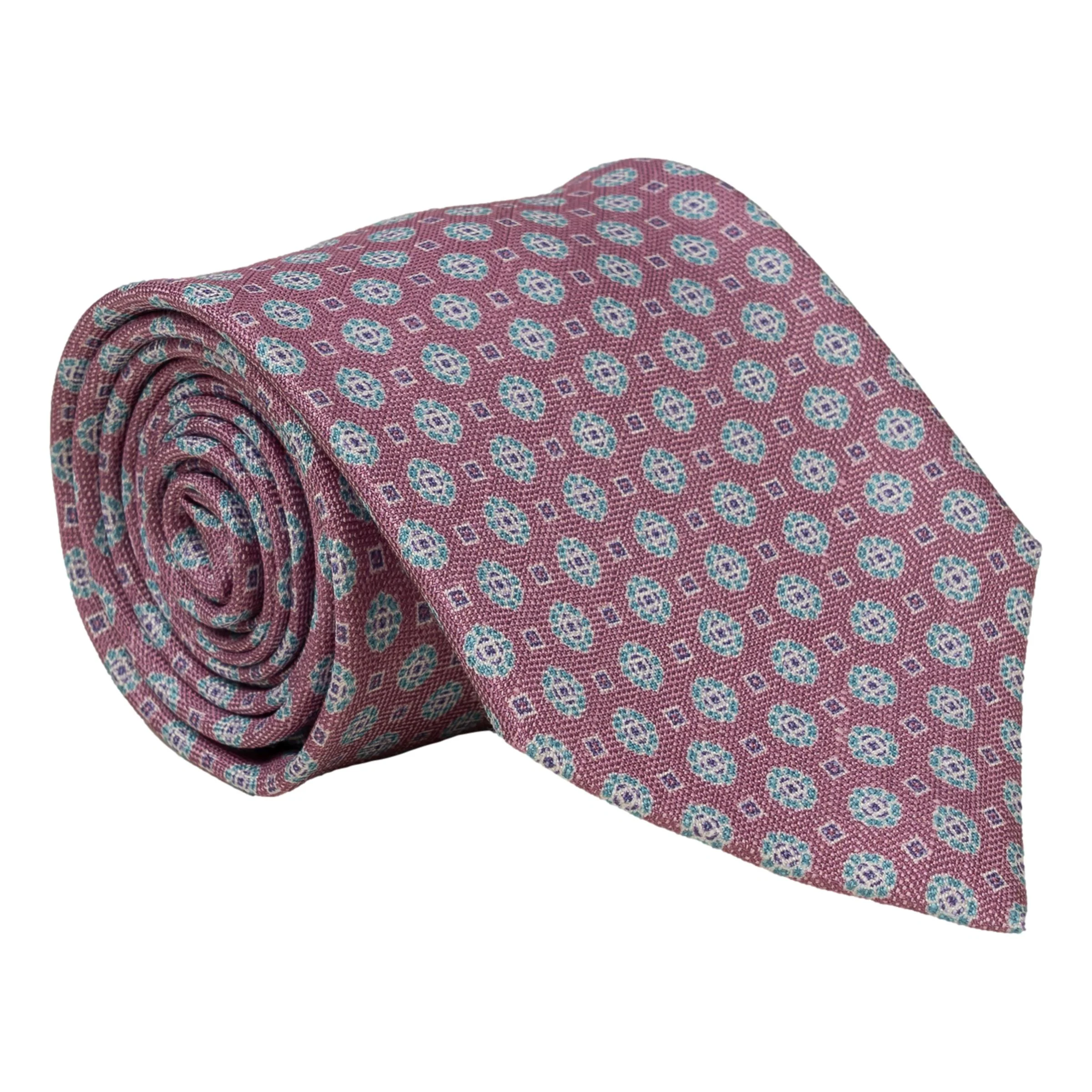 Prato Shield and Square Silk and Linen Blend Tie - Image 2