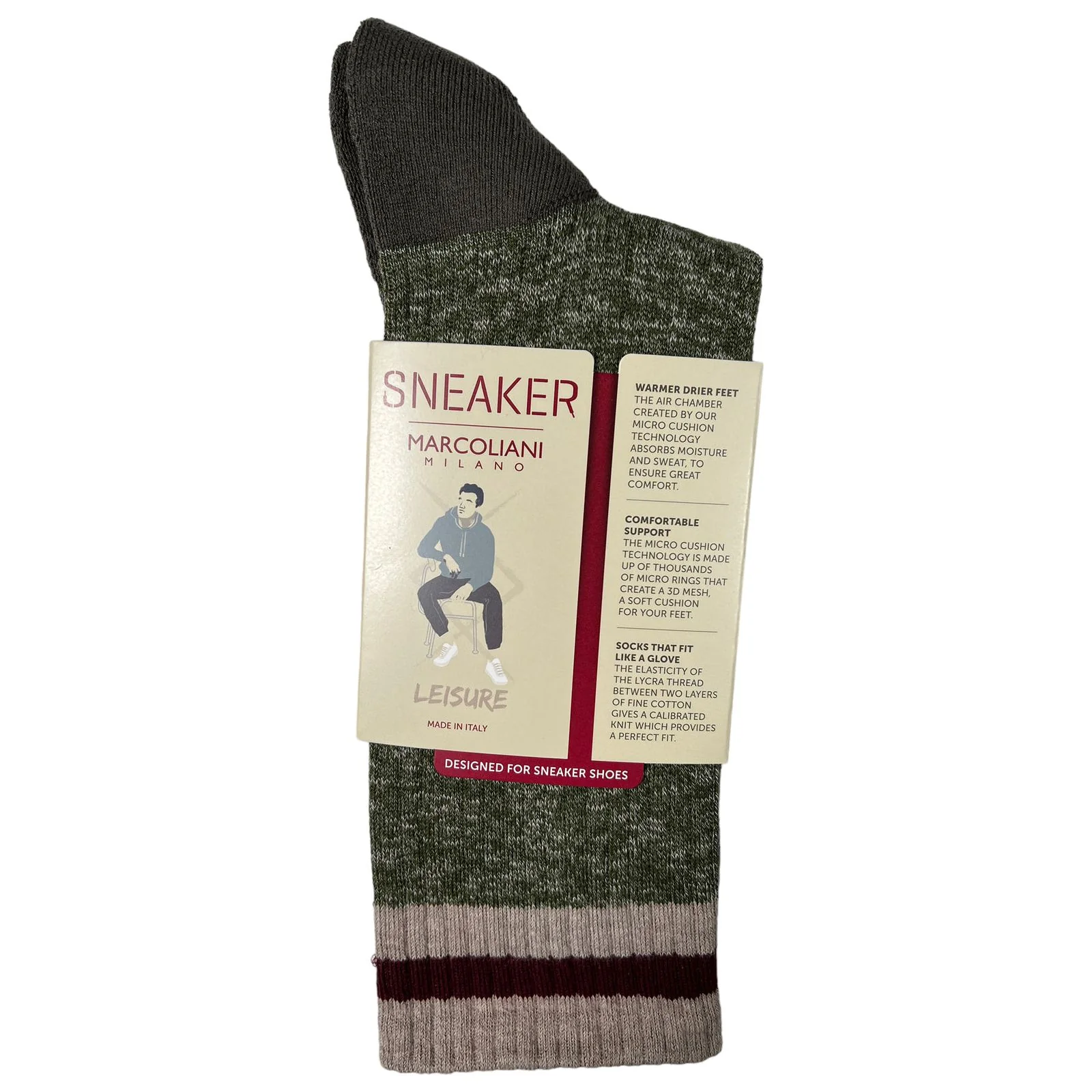 Preppy Stripe Cotton Mid-Calf Sneaker Sock - Image 3