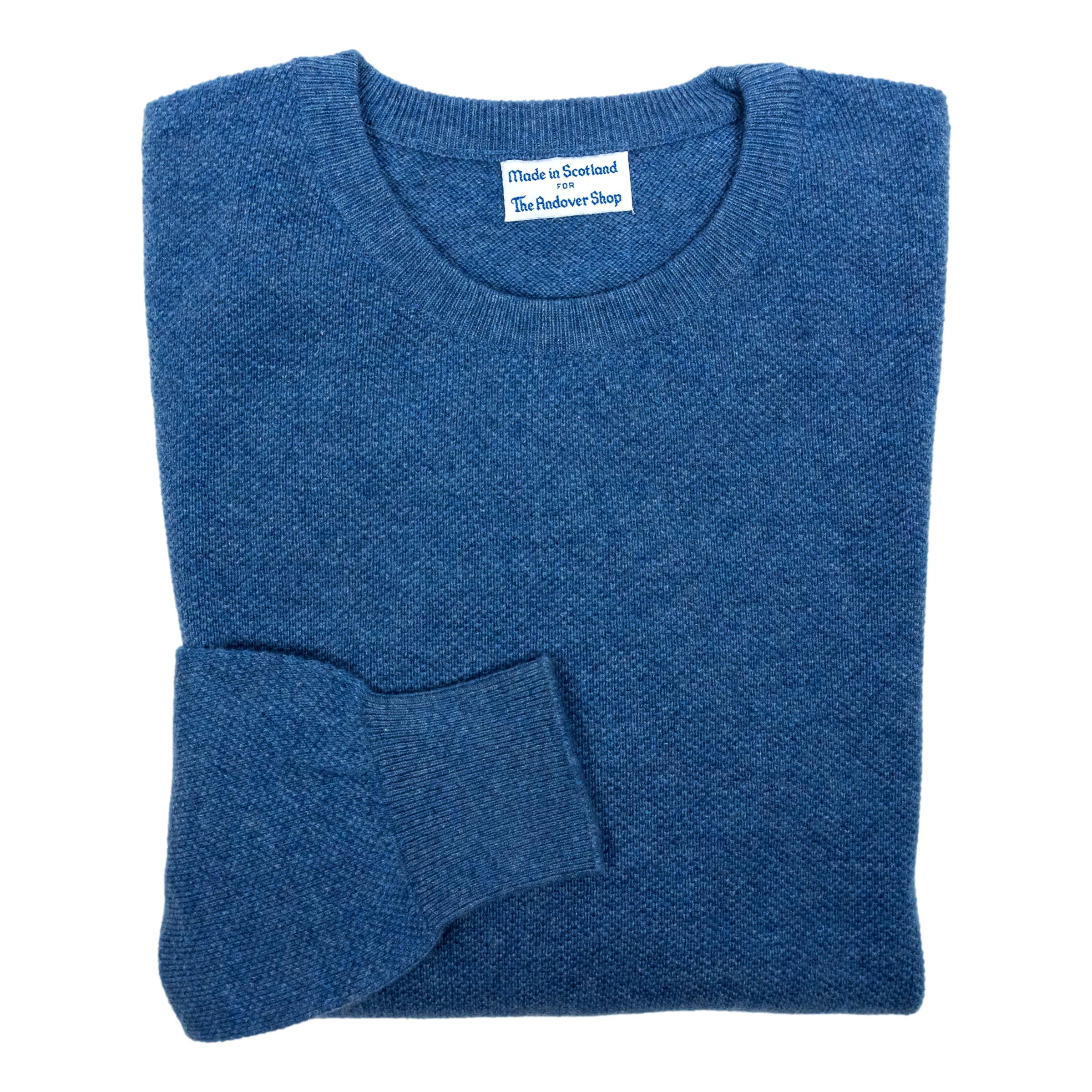 Pure Cashmere Waffle Knit Crew Neck Sweater - Image 6