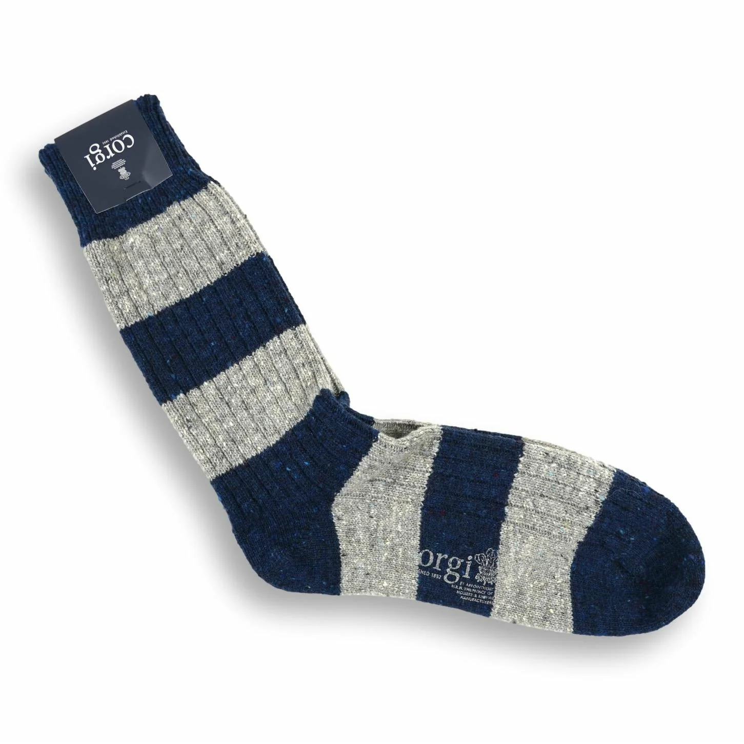 Rugby Stripe Donegal Wool Sock - Image 3