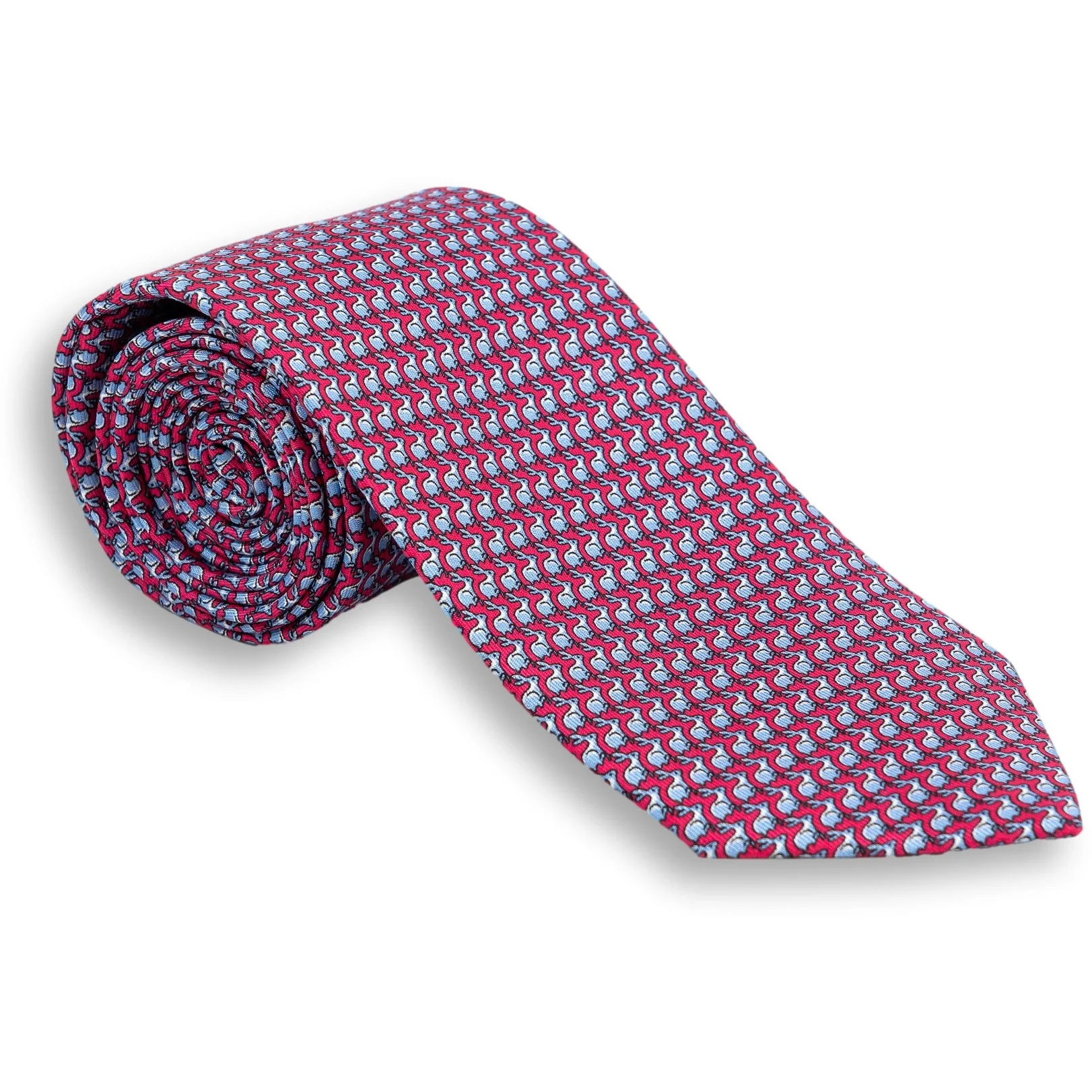 Rabbit Pattern Silk Print Tie - Image 3