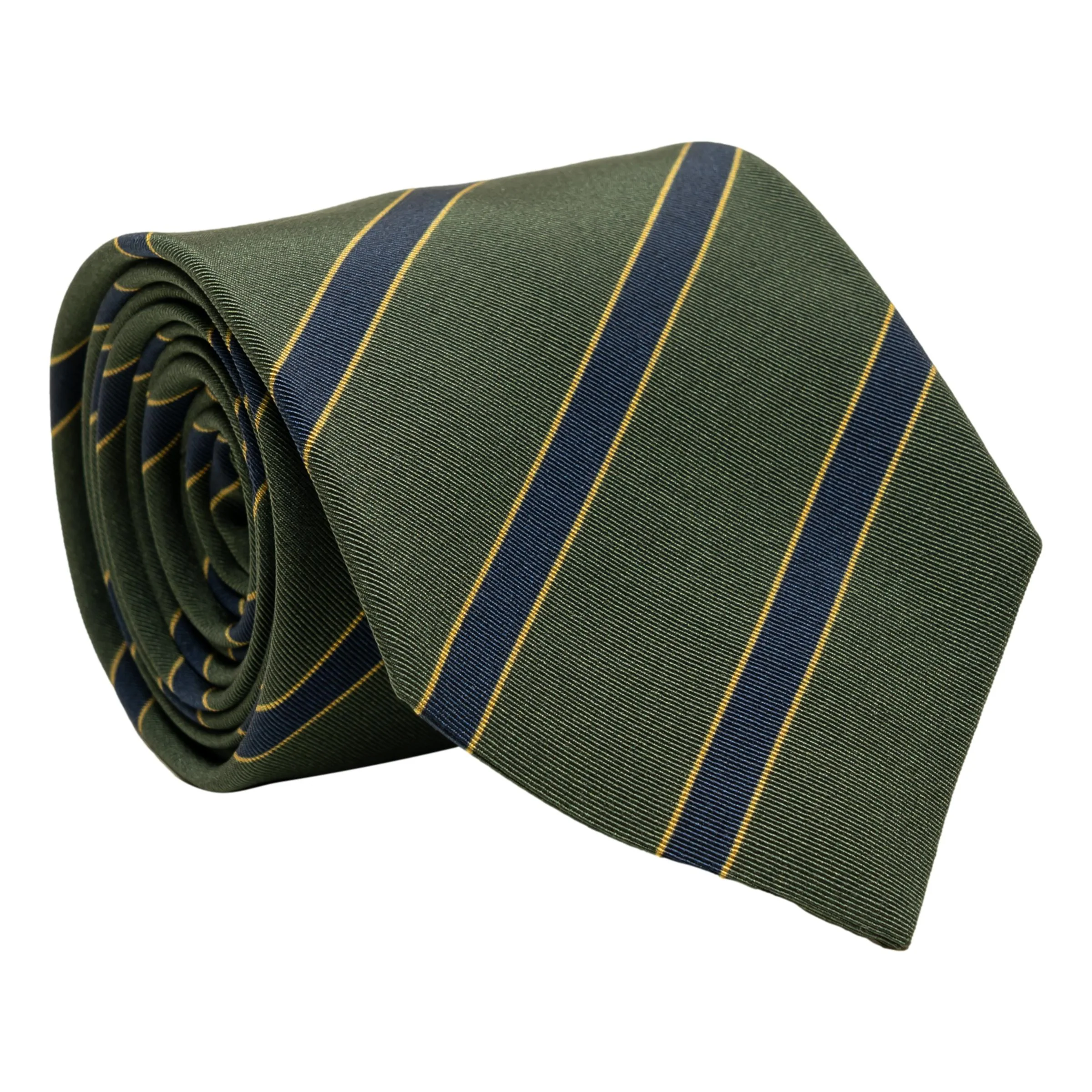 American Regimental Stripe Irish Poplin Tie - Image 2