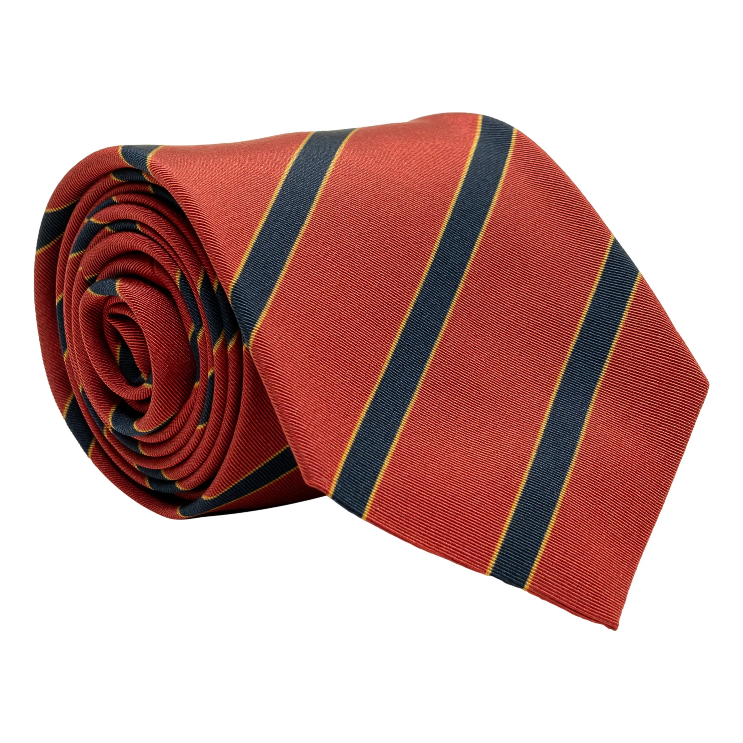 American Regimental Stripe Irish Poplin Tie - Image 3
