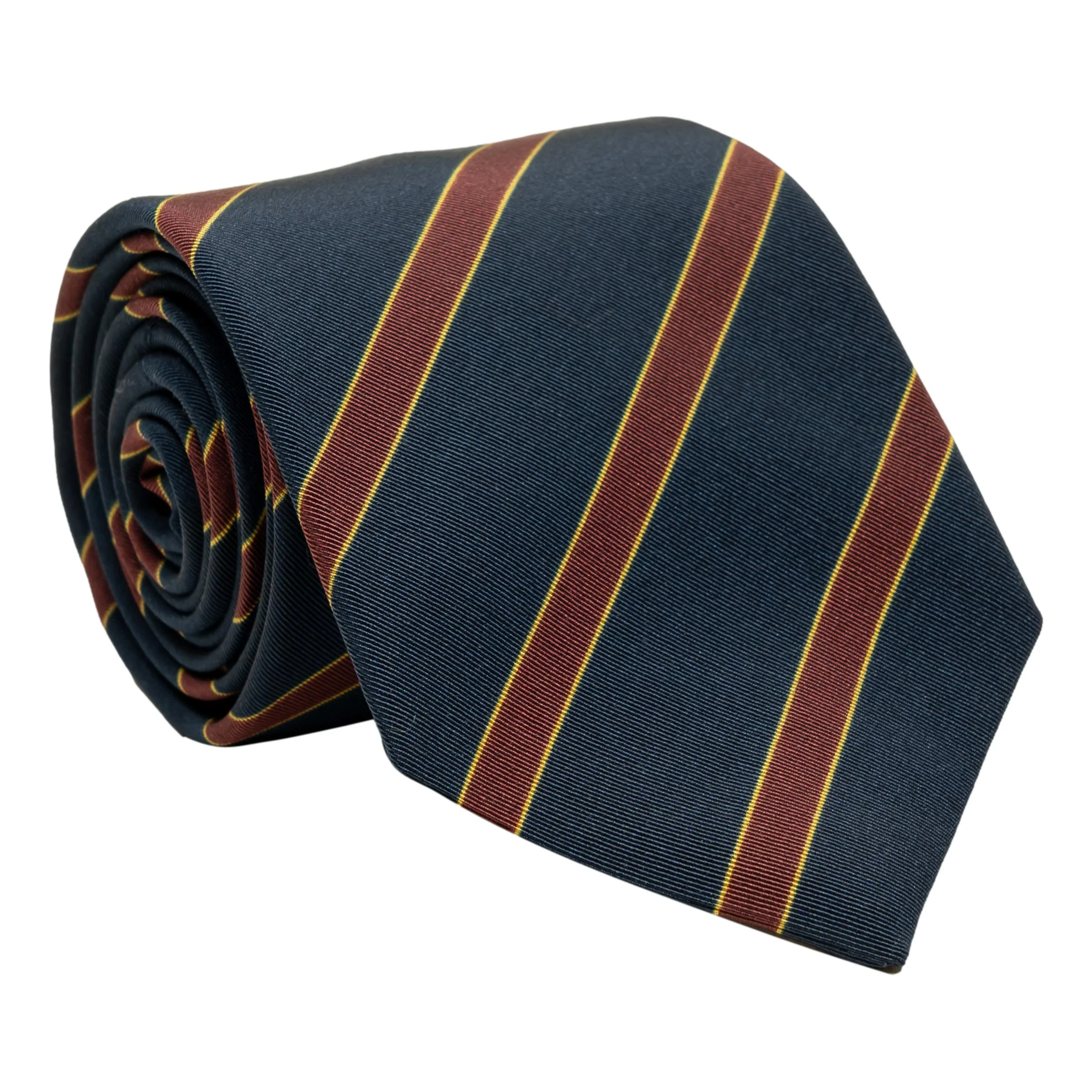 American Regimental Stripe Irish Poplin Tie - Image 4