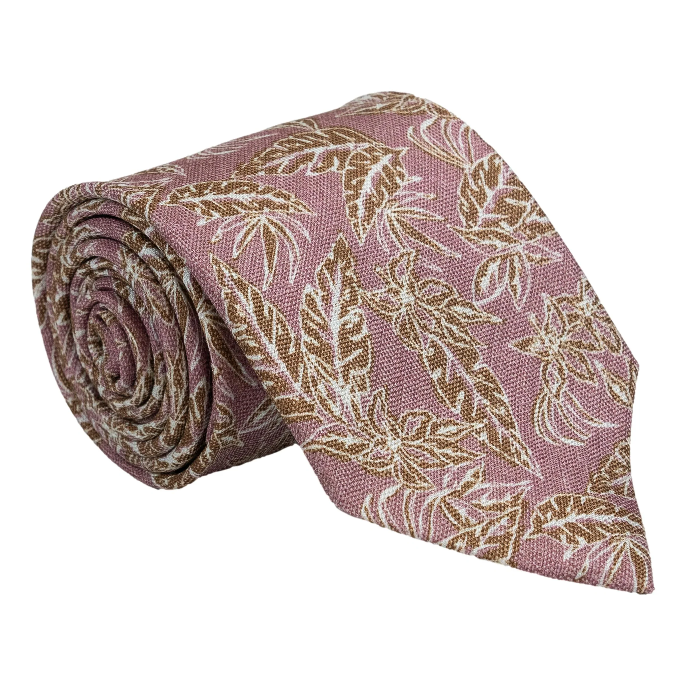 Rock Rose Flower Pattern Silk Tie - Image 2