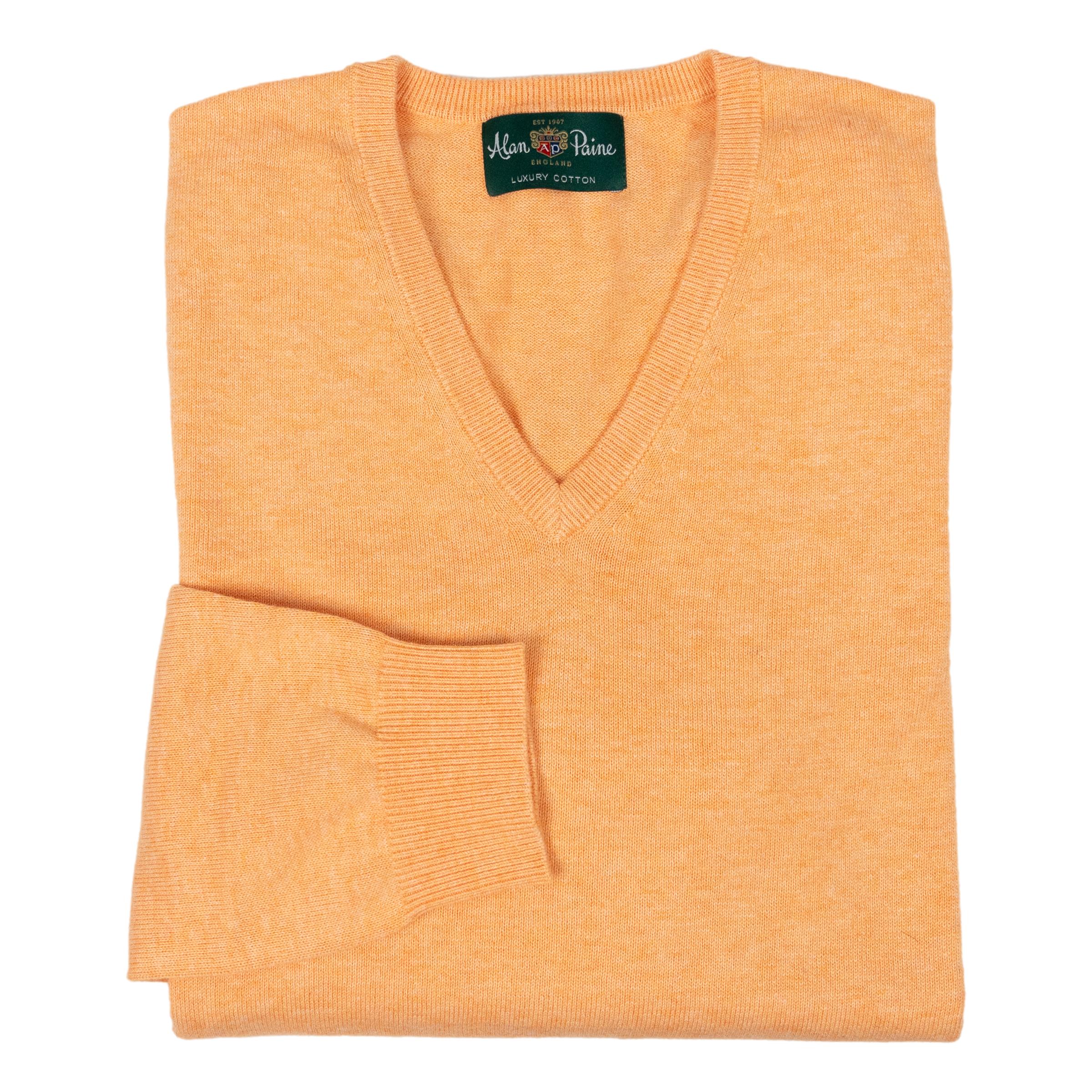 Rothwell Cotton and Cashmere V-Neck Sweater - Image 2