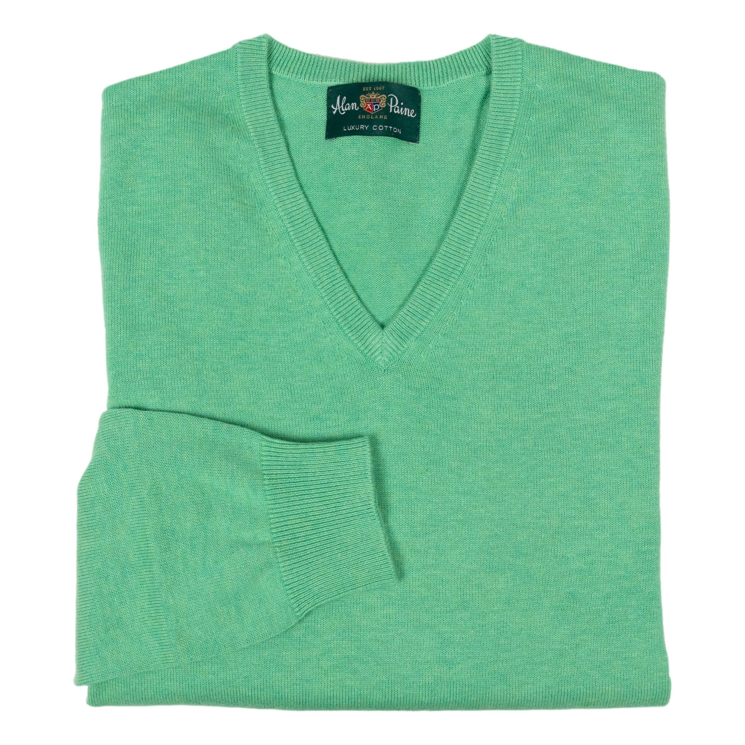 Rothwell Cotton and Cashmere V-Neck Sweater - Image 3