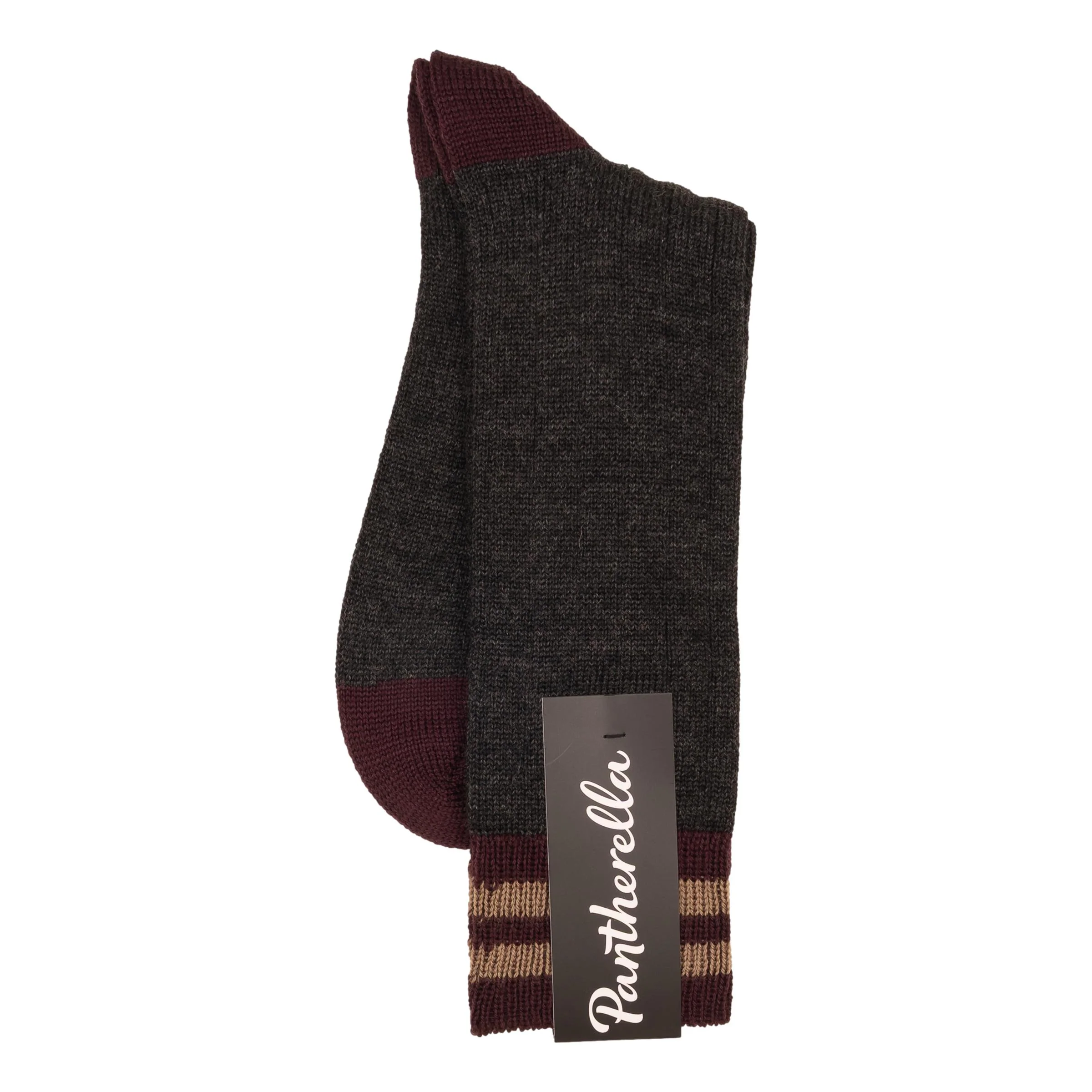 Royston Stripe Wool Mid-Calf Dress Socks - Image 2