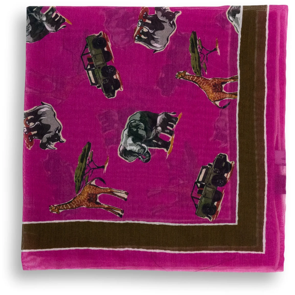 Safari Cotton and Linen Pocket Square - Image 2
