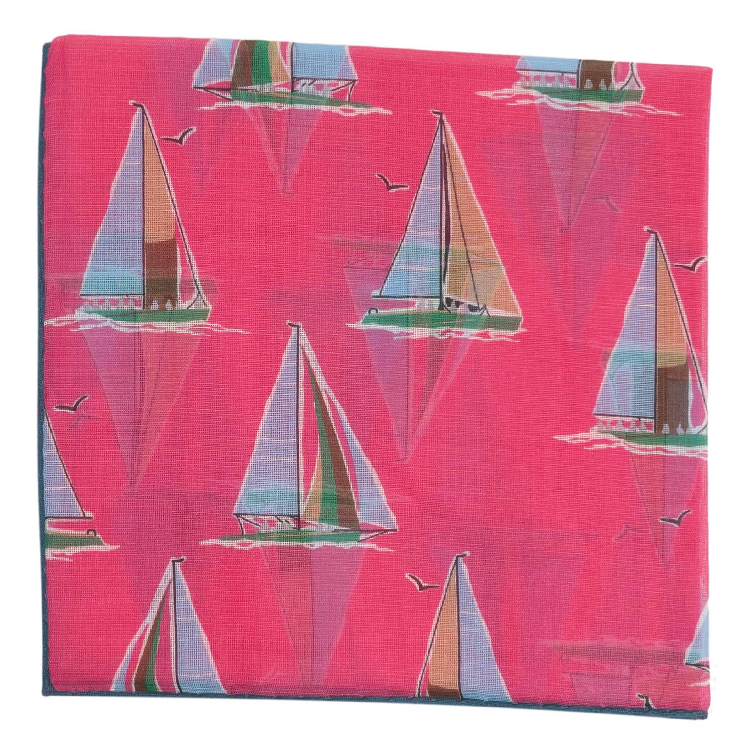 Sailboat Cotton and Cashmere Pocket Square - Image 2