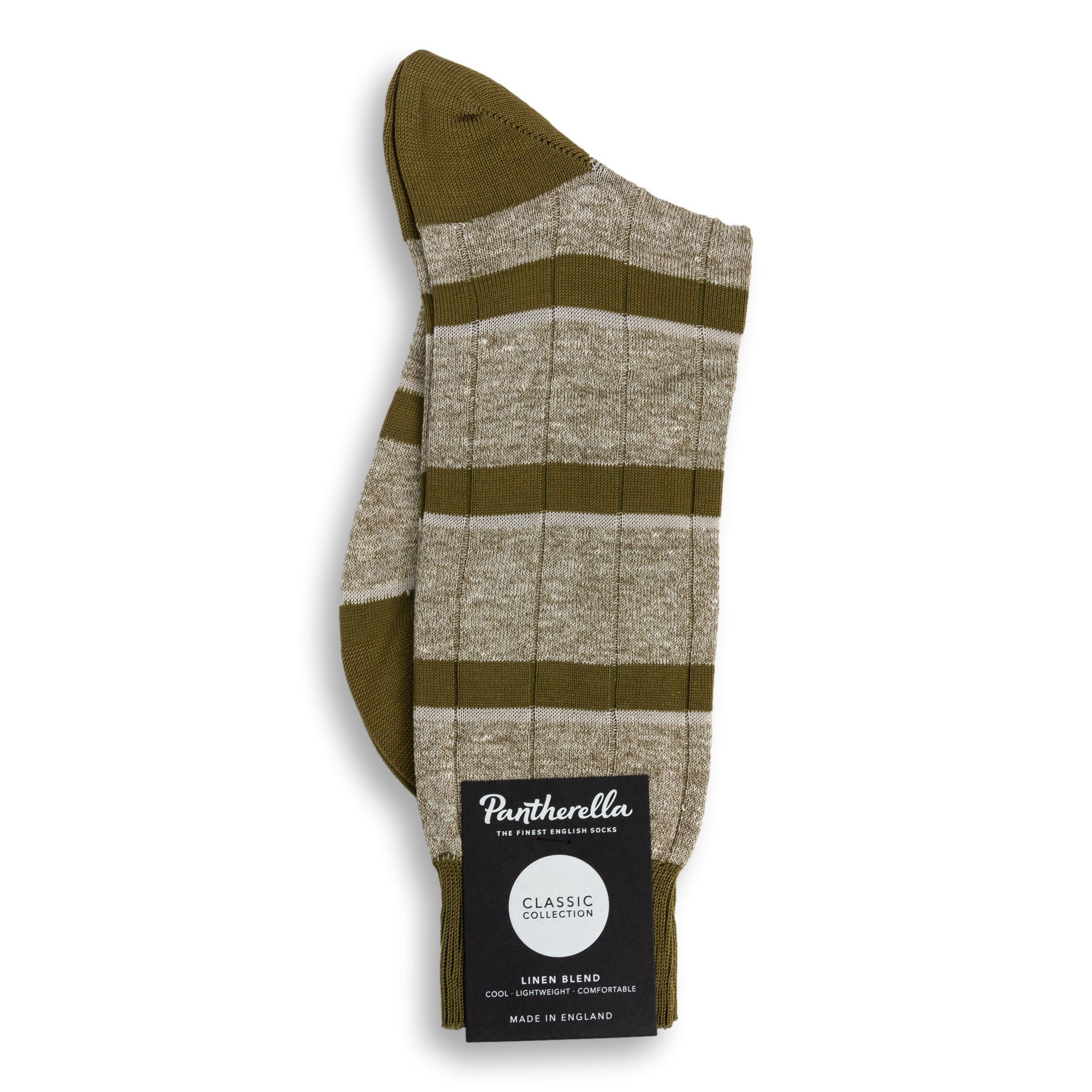 Samarkand Cotton and Linen Blend Mid-Calf Dress Sock - Image 3
