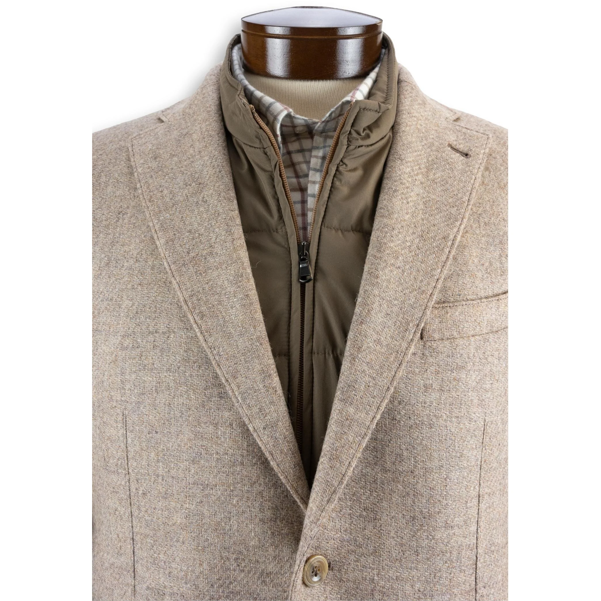 Sand Zip-In Liner Sport Coat - Image 2