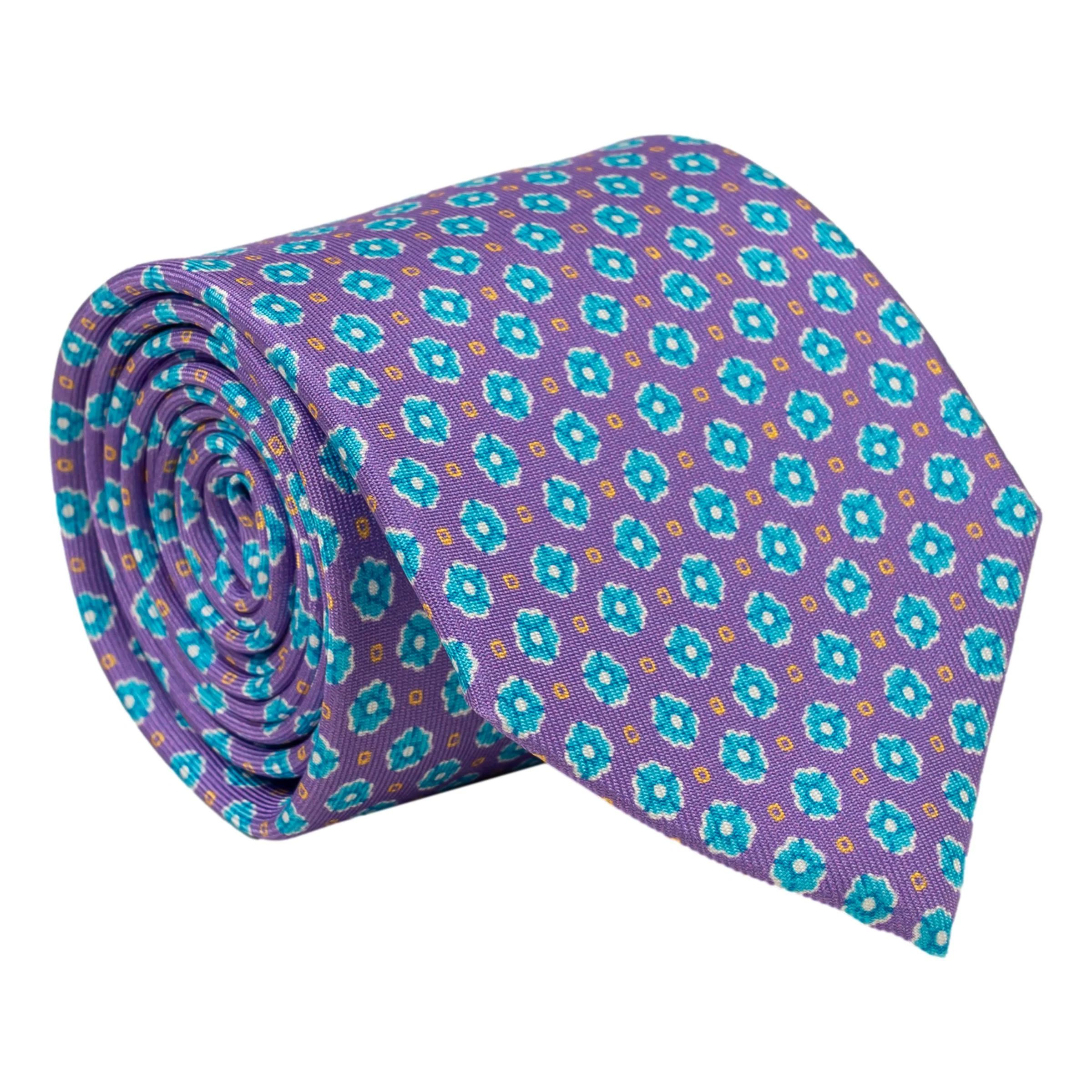 Savona Flower Patterned Silk Tie - Image 3