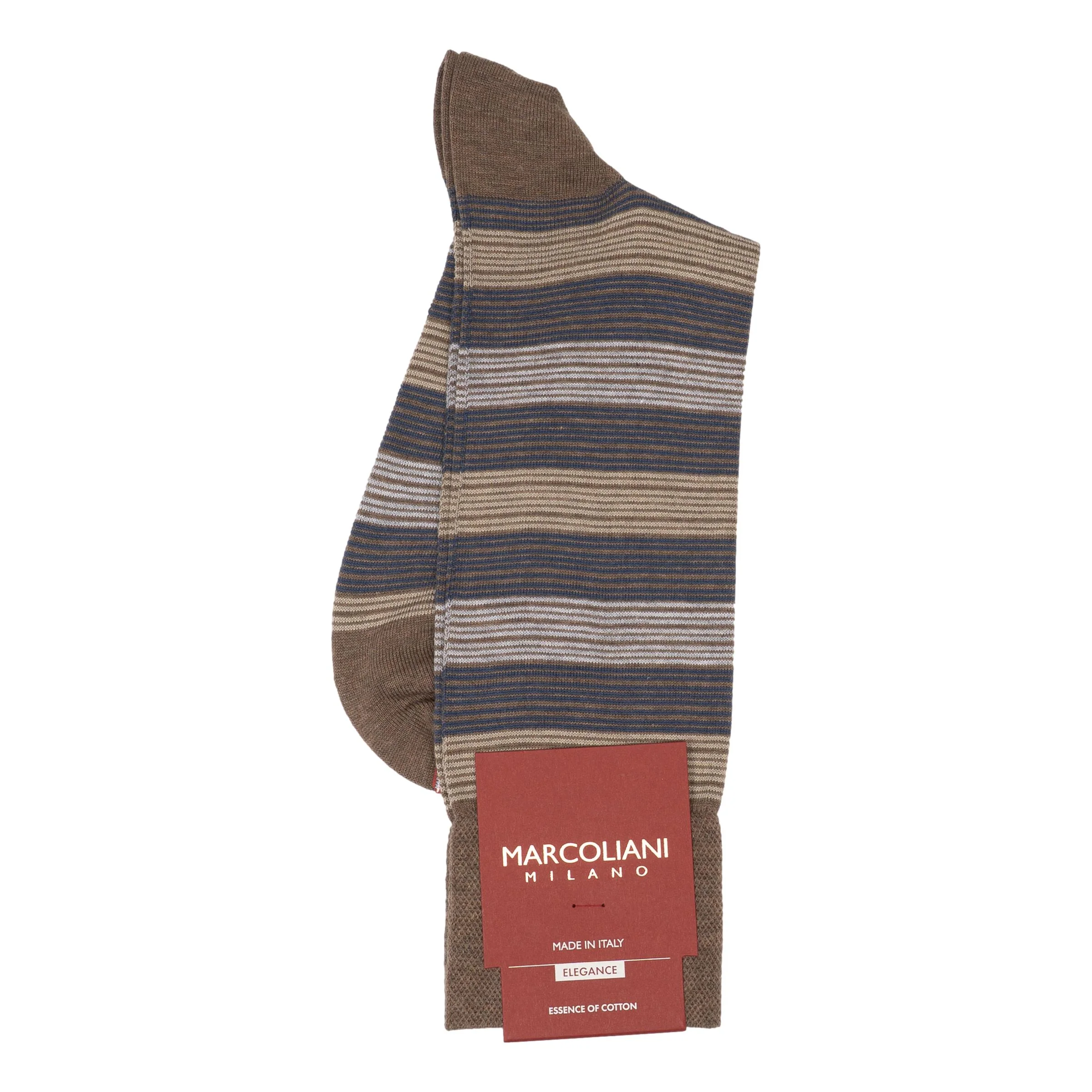 Scale Stripe Pima Cotton Mid-Calf Dress Socks - Image 3