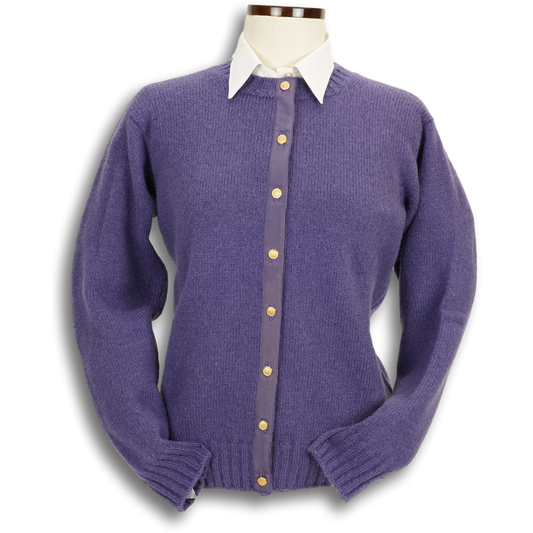 Shetland Crew Neck Cardigan Sweater - Image 7