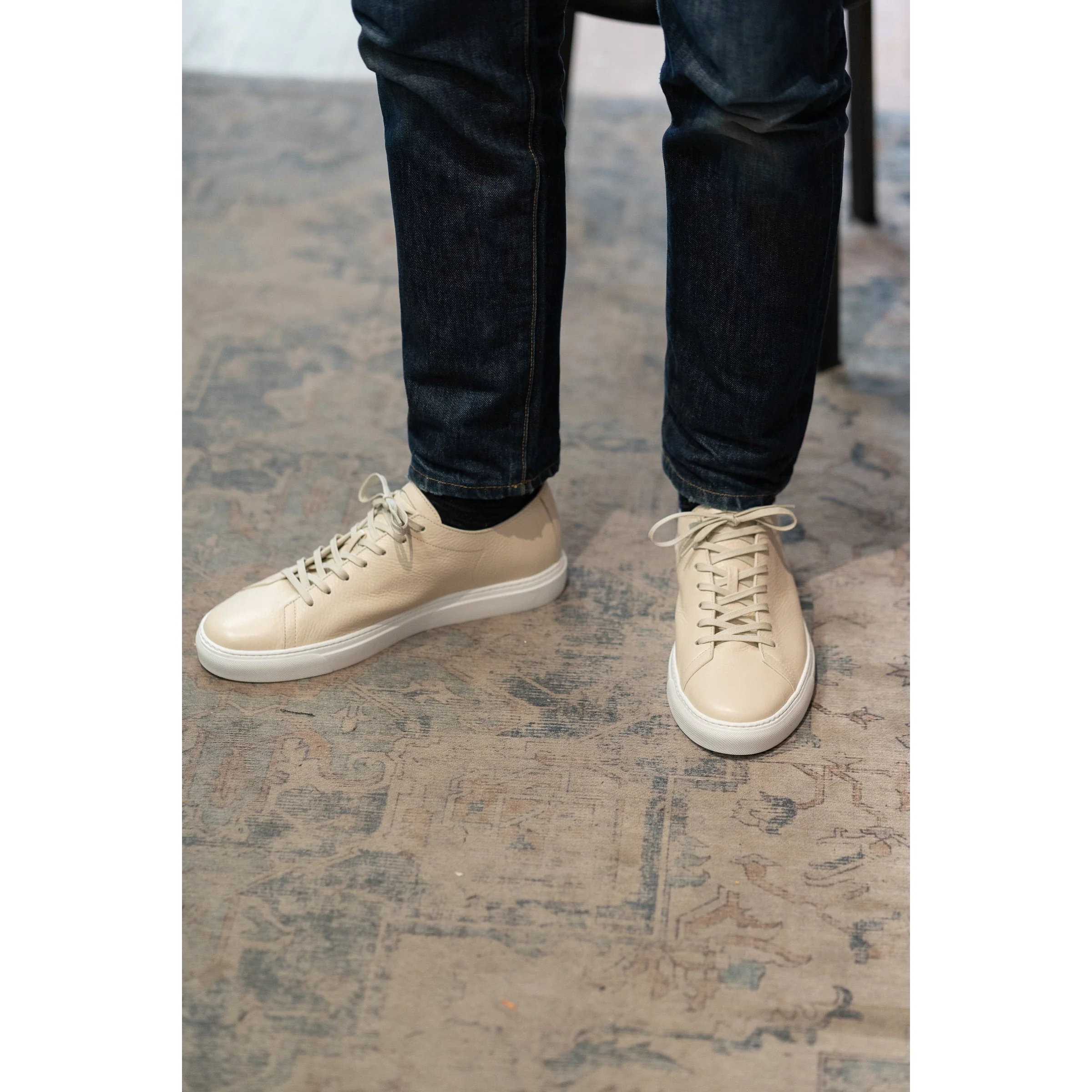 Sicily Unlined Hammered Leather Sneaker - Image 4